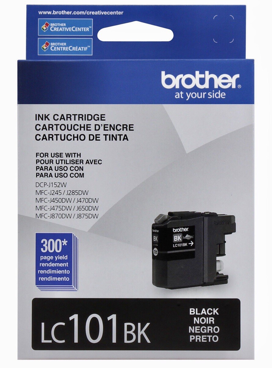 Original Authentic Brother LC101BK Ink Cartridge Black Exp 8/2022 New Sealed