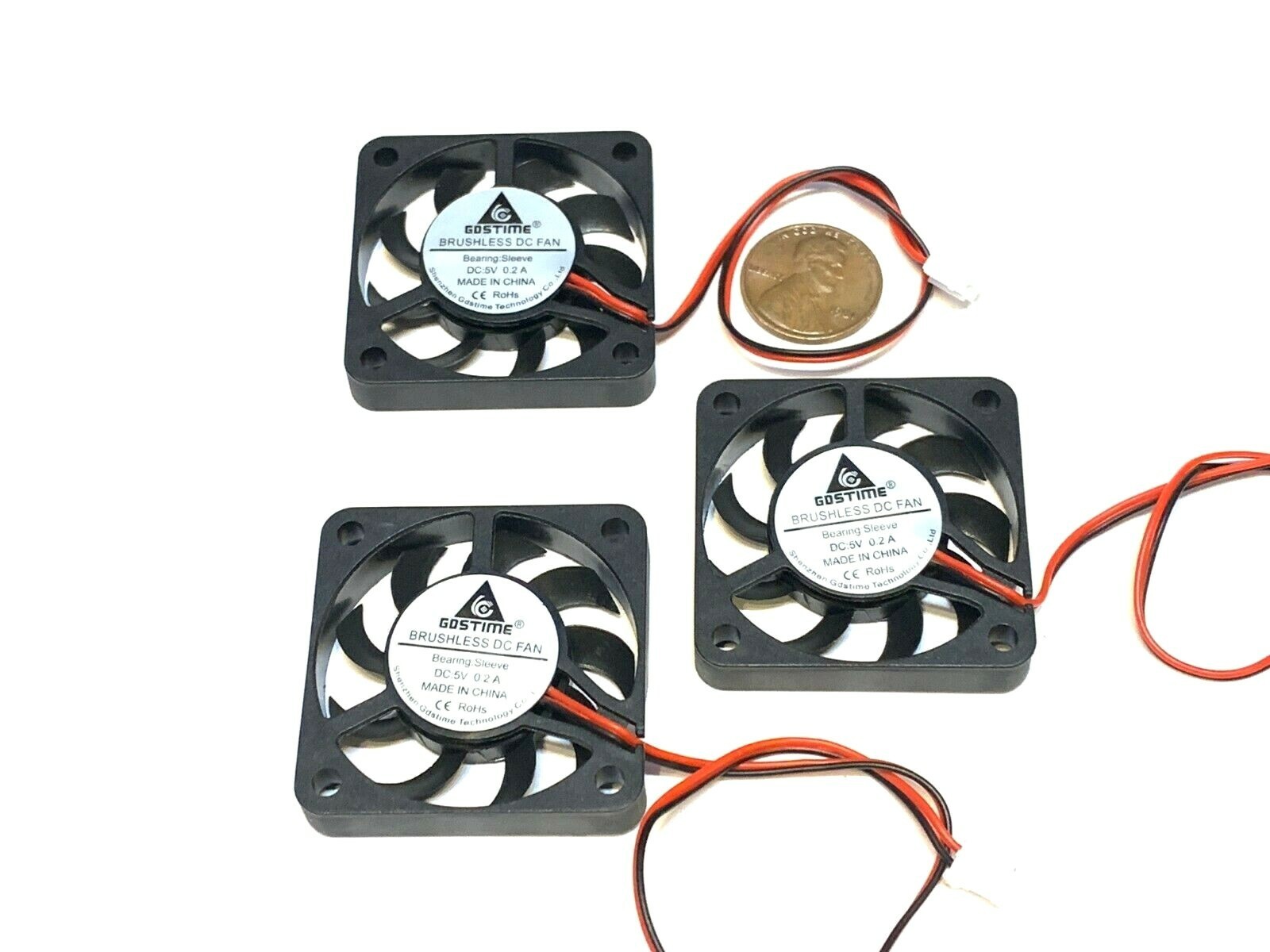 3 Pieces Fan 5v 4007 4cm mini slim small quiet 7mm gdstime 2pin heatsink