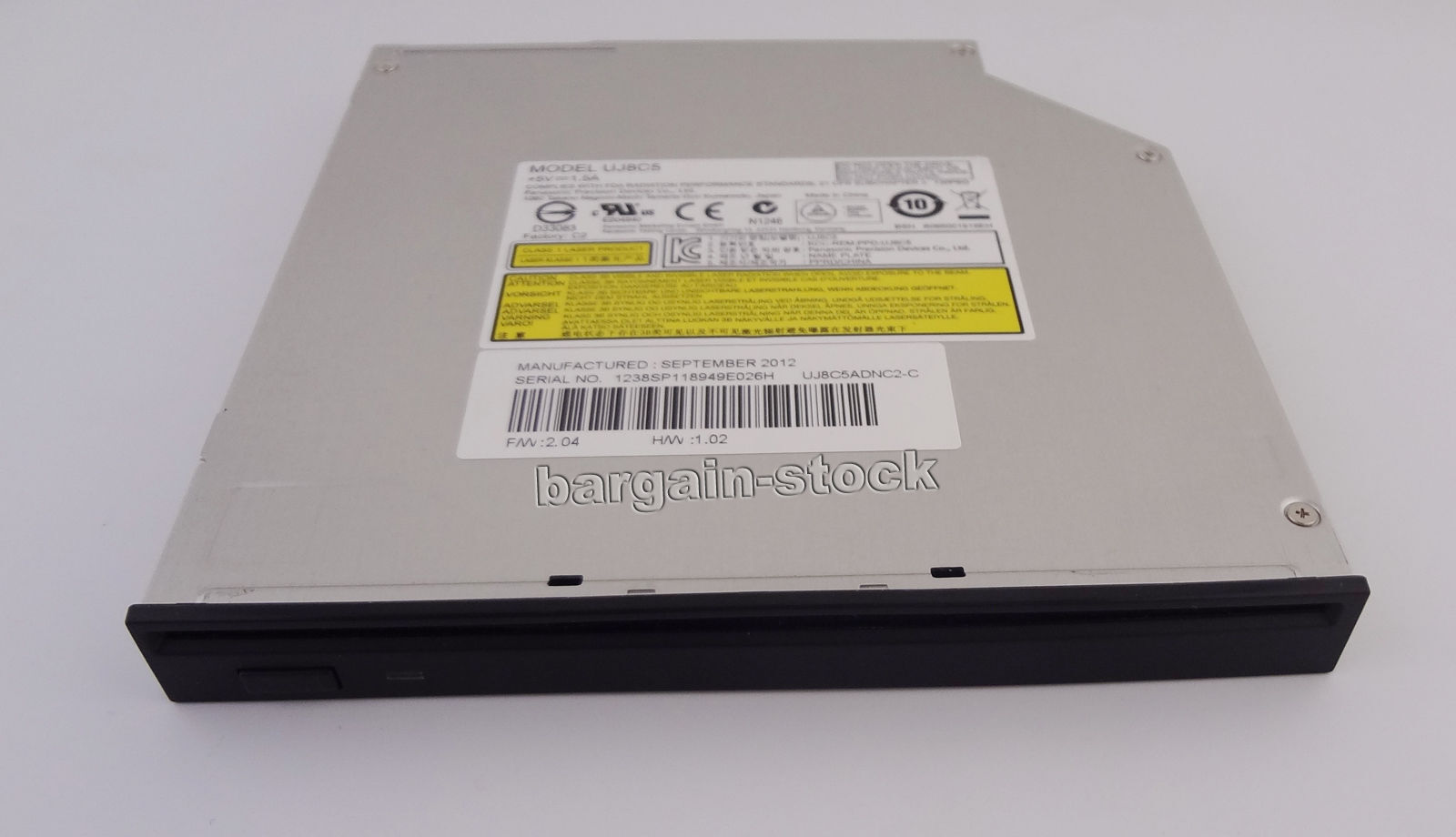 Panasonic Matshita UJ8C5 Laptop SATA Slot Load CD DVD RW Burner Drive UJ-8C5