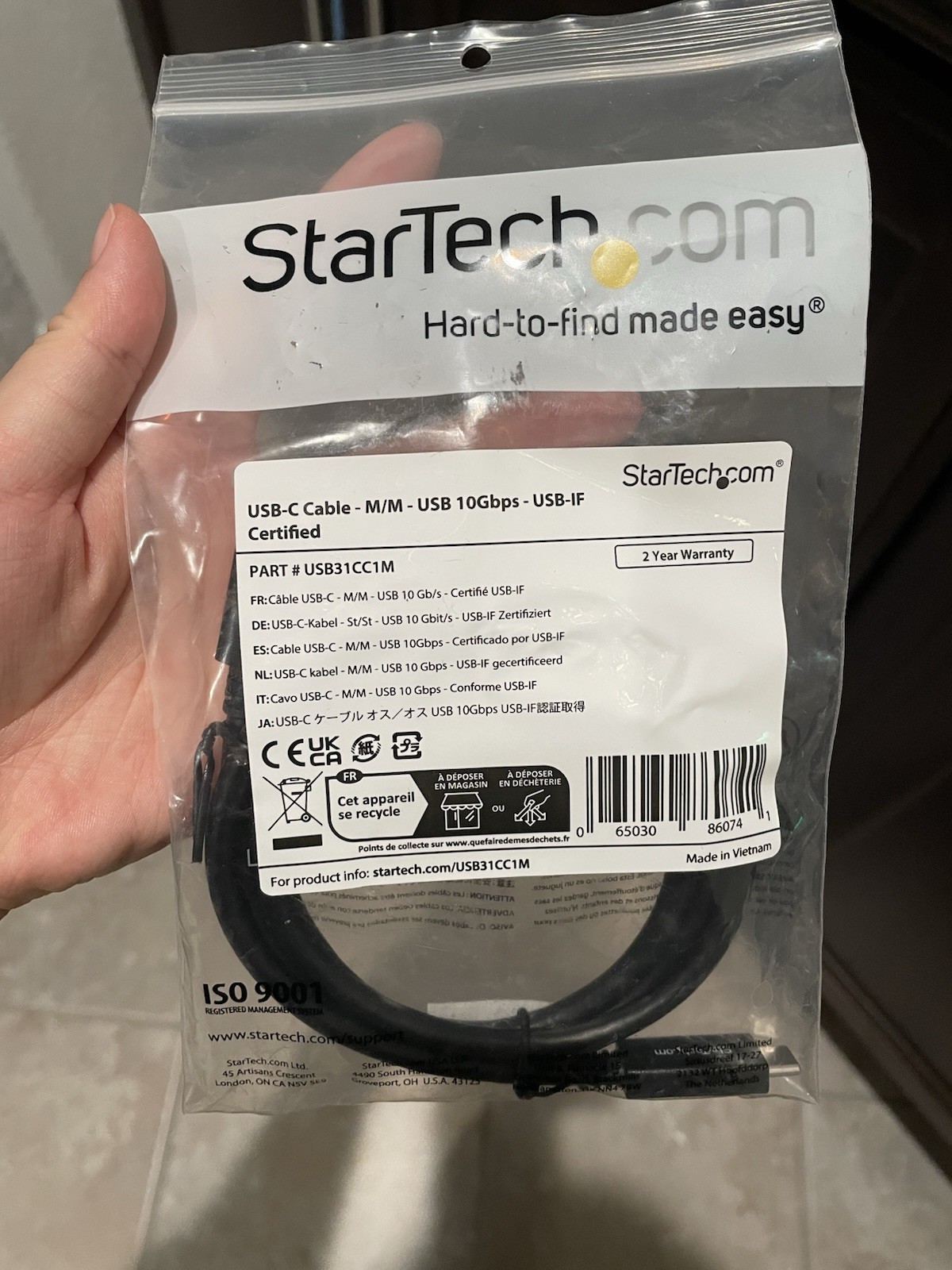 StarTech.com USB-C Cable, USB 10Gbps New