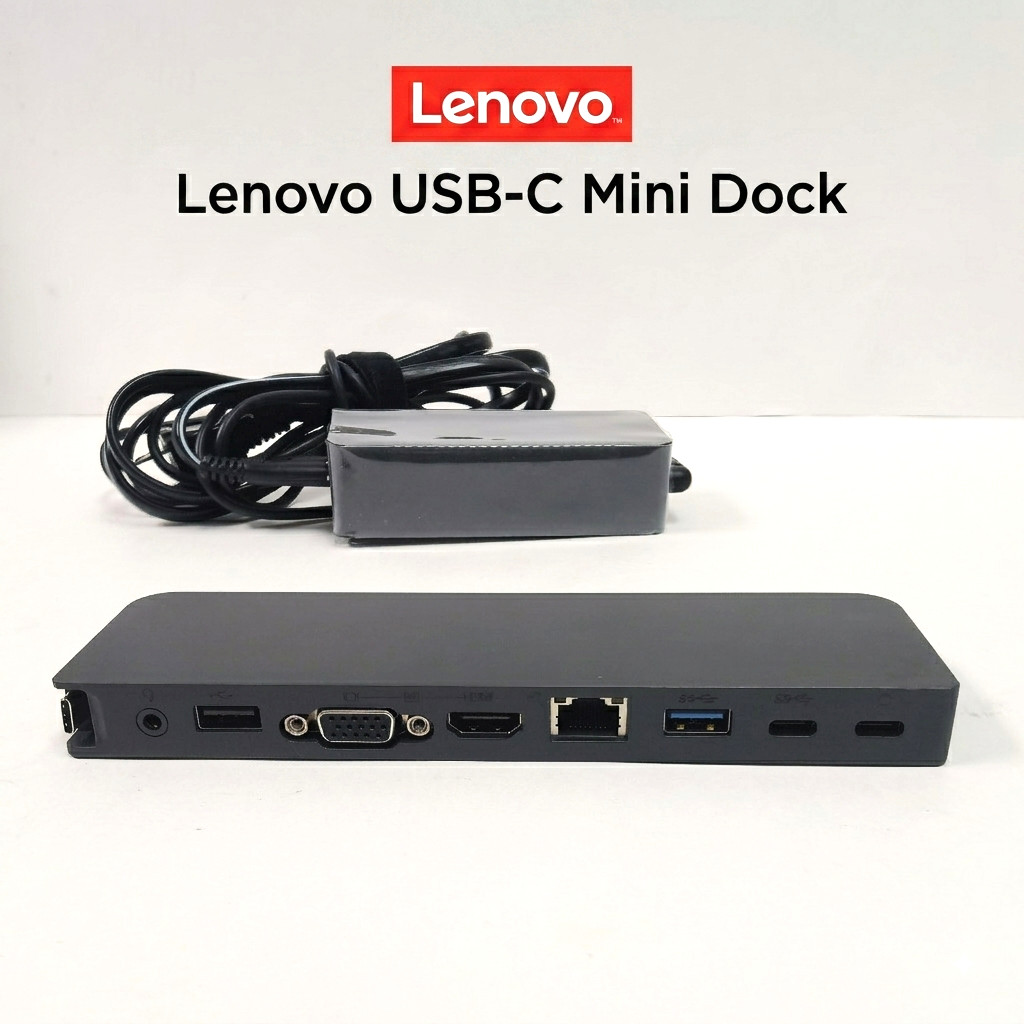 Lenovo USB-C Mini Dock, 7-in-1 Portable Dock with HDMI,Compatible with Lenovo,