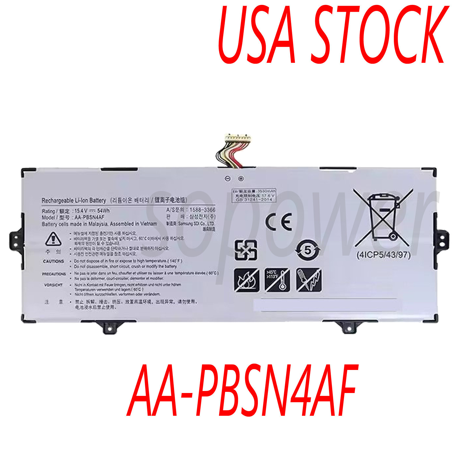 AA-PBSN4AF BA43-00391A BA43-00391B battery For SAMSUNG NP730QCJ NP730QDA