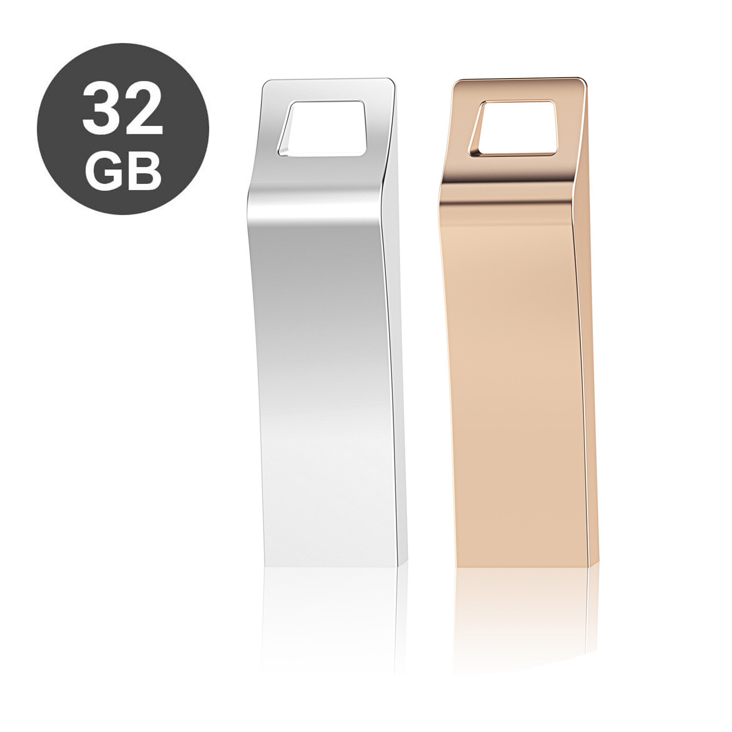 Kootion USB2.0 2Pack 32GB 64GB USB Flash Drive Metal Waterproof USB Memory Stick