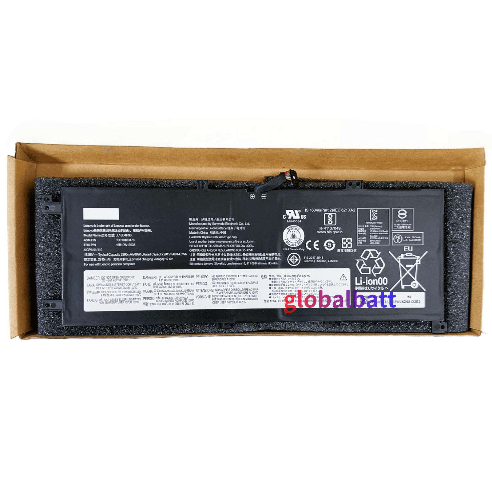 Genuine L18D4P90 L18C4P90 L18M4P90 Battery for Lenovo Thinkpad L13 Yoga 02DL030