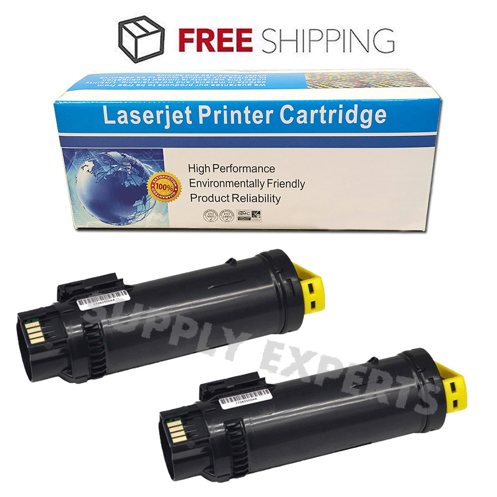 2PK Compatible Toner YELLOW S2825 2825 Generic for Dell Laser H625cdw H825cdw