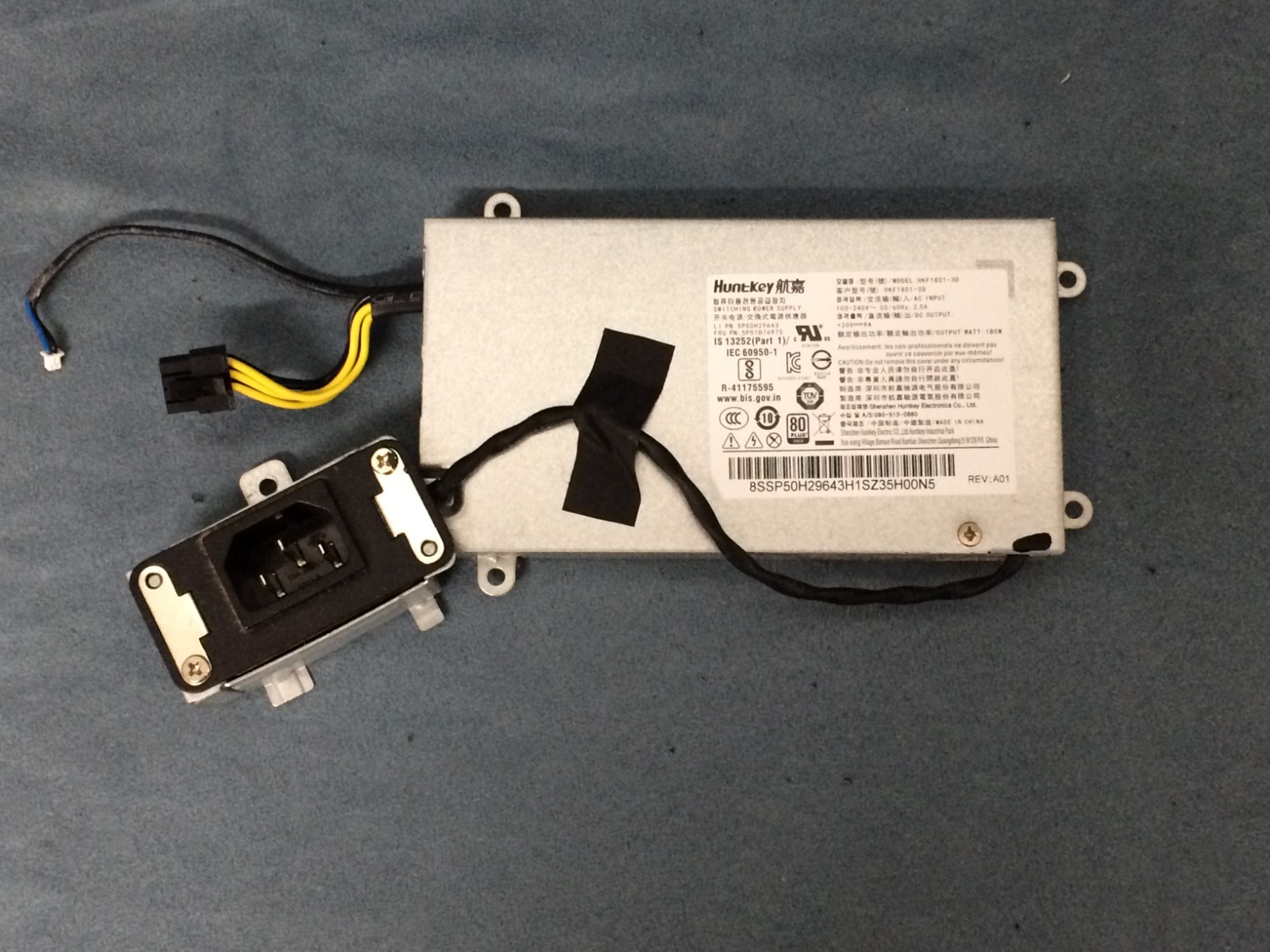 Lenovo M90a Gen 3 180 Watt Power Supply SP5H29643 5P51D76975 HKF1801-3D