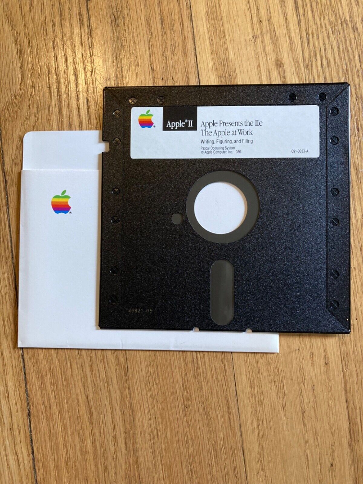 Vintage 2 Apple Floppy Disks, Apple Presents the IIe Getting Down to BASIC