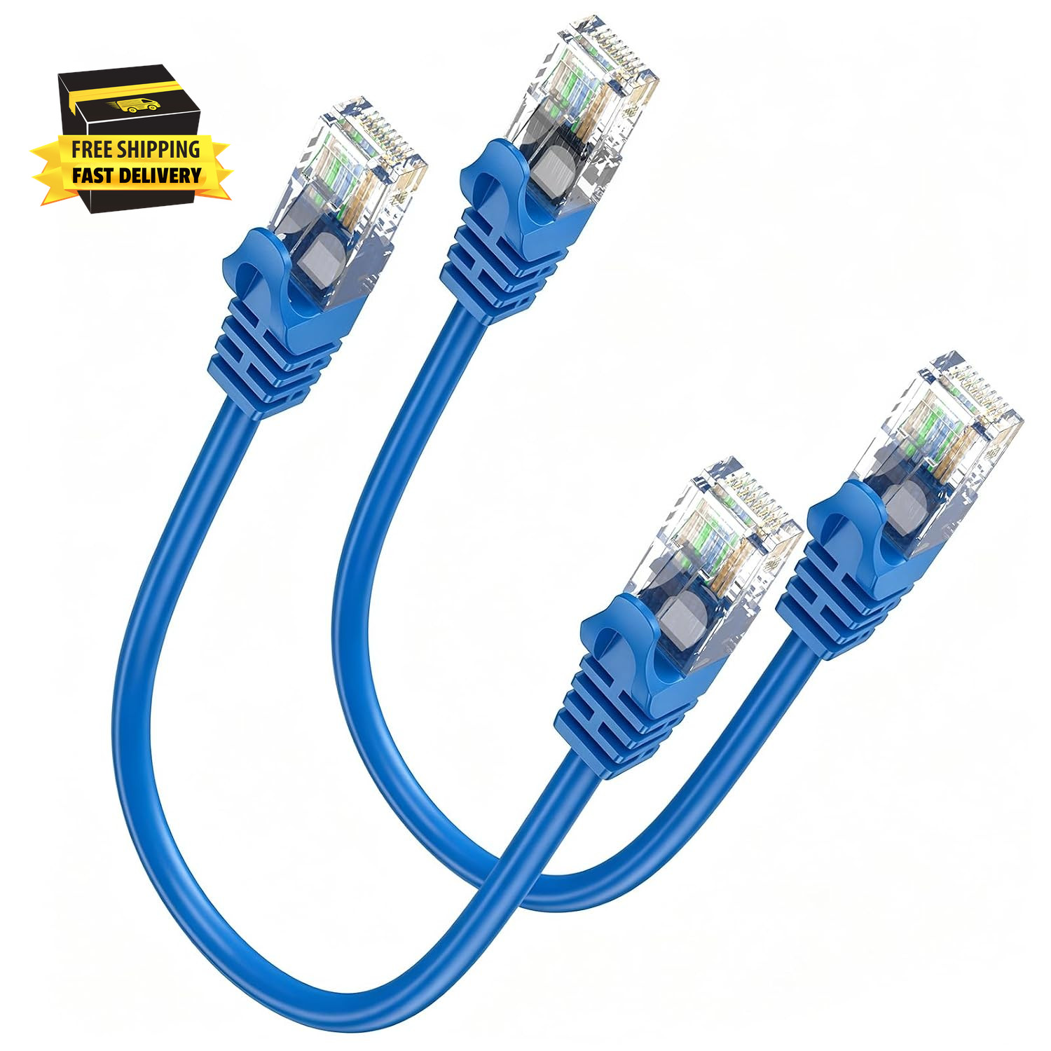Short Ethernet Cable 1FT 2-Pack Cat 6, 10Gbps Cat6 Patch Cable 1 FT ⭐️⭐️⭐️⭐️⭐️
