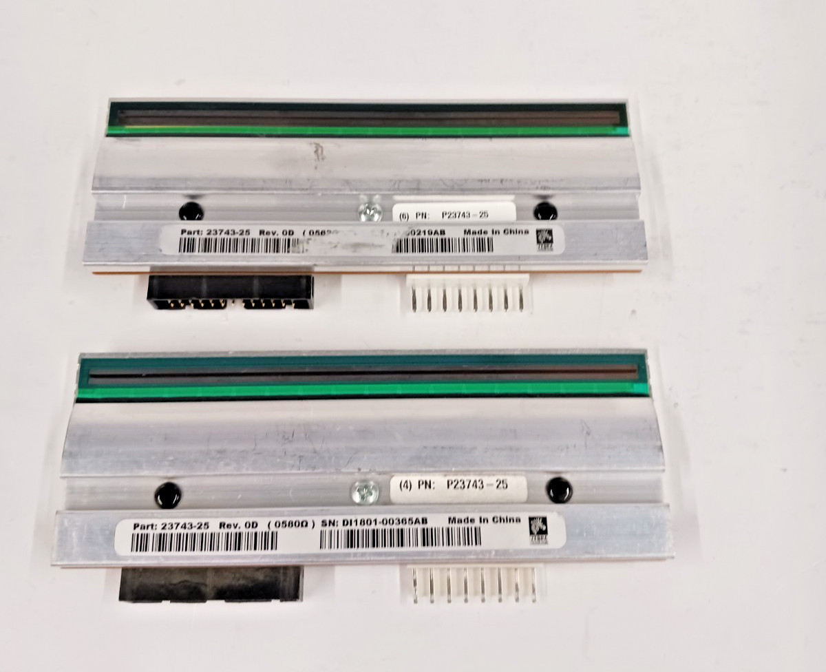 Original Printhead 300 dpi P23743-25 for Zebra Label Printers  Used LOT OF 2