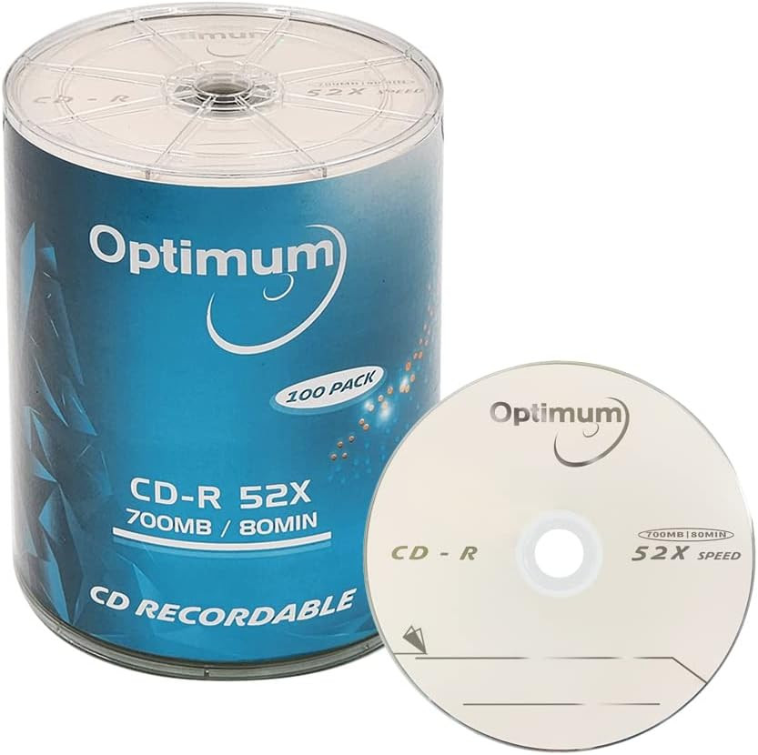CD-R Blank Discs 700MB 52X Disc for Data and Music 100 Pack
