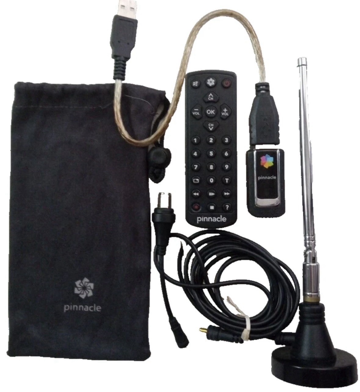 Pinnacle TV for Mac HD Stick 2.0 USB Tuner Antenna Remote Adaptor