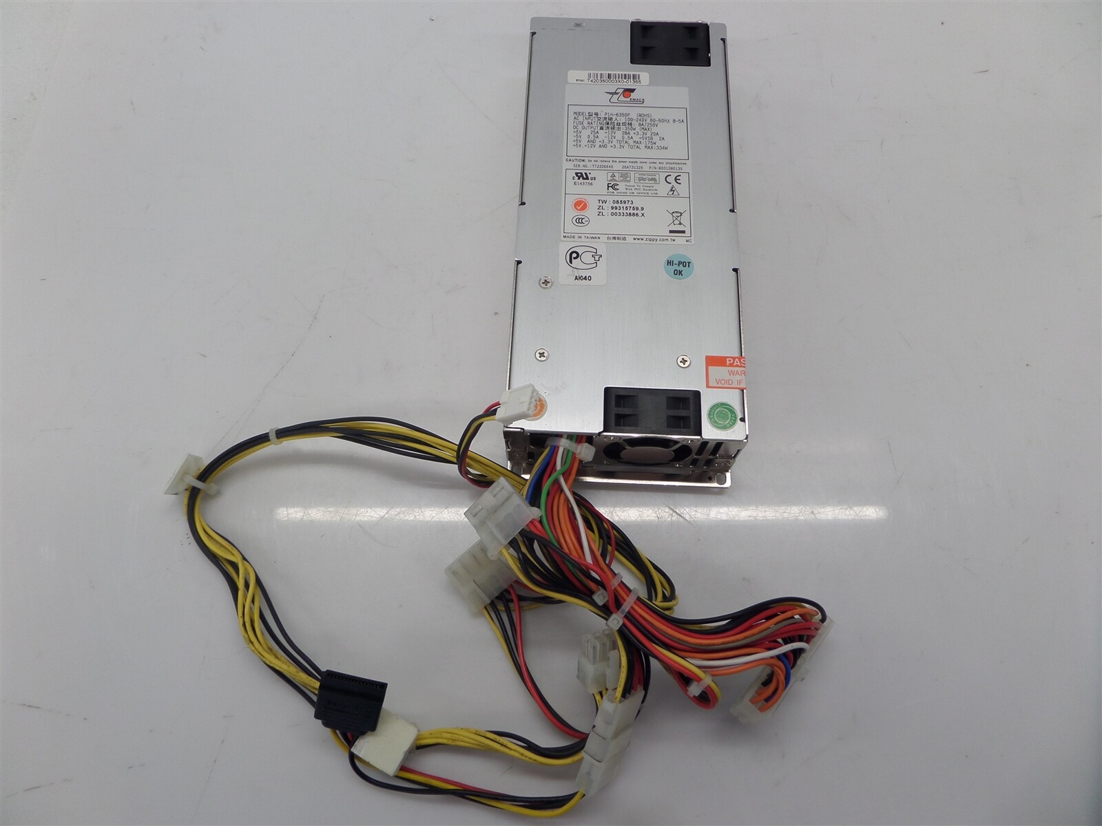 EMACS P1H-6350P 350W 24-Pin Power Supply 100-240V