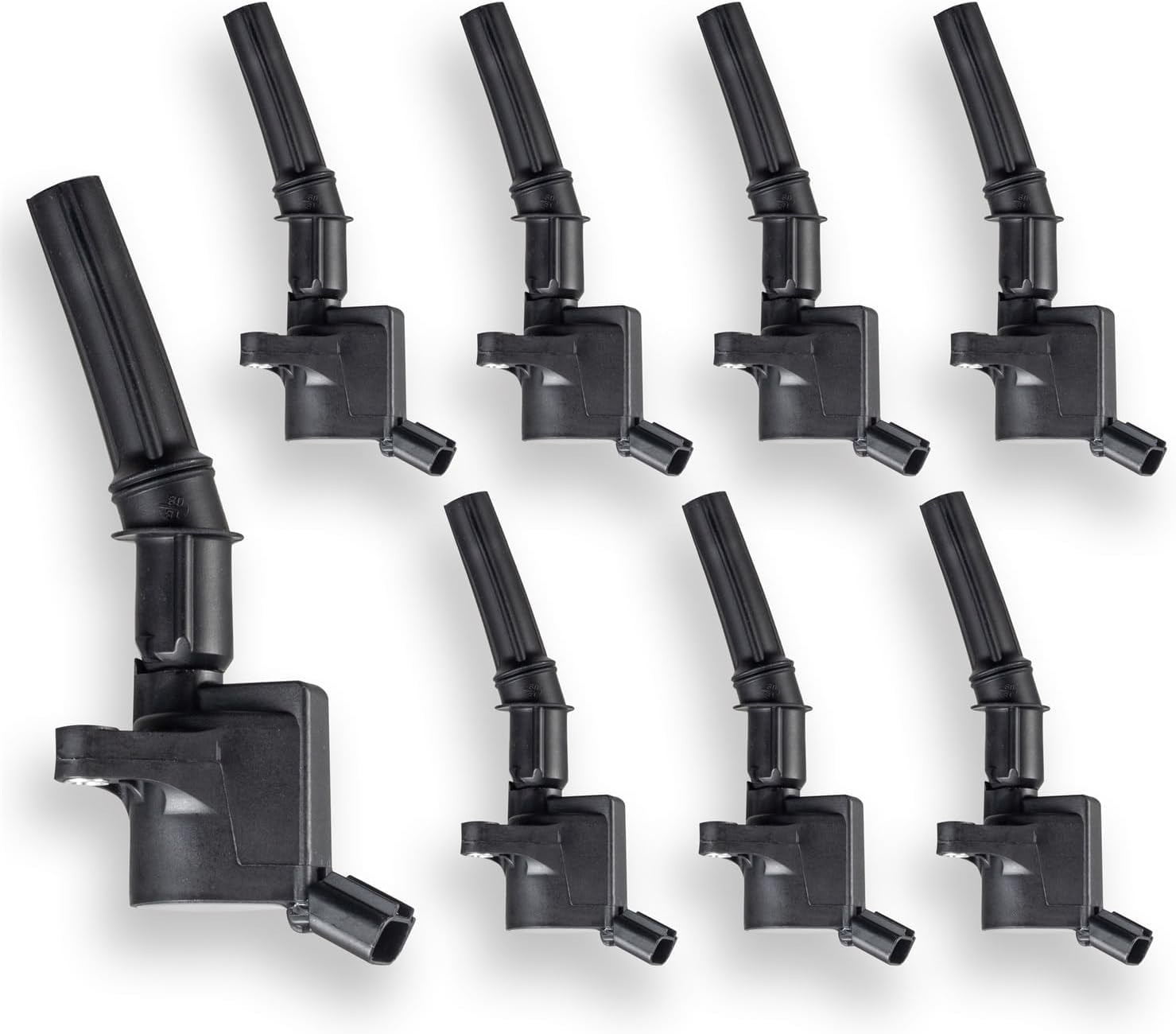 Ena Set Of 8 Curved Boot Ignition Coil Pack Compatible With Ford Lincoln Mercury