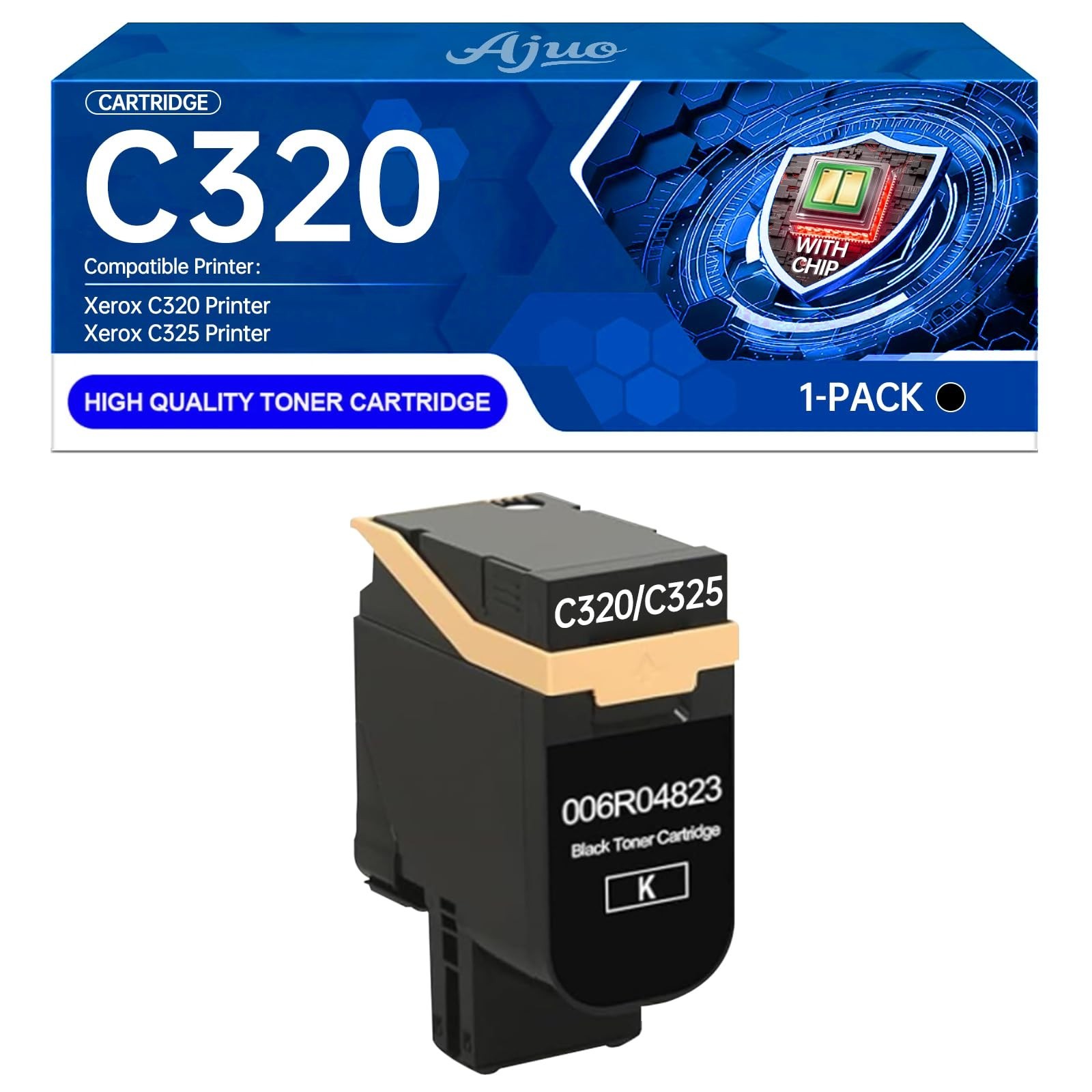 High-Yield Black Toner Cartridge 2500 Pages Compatible for C320 C325 Printers