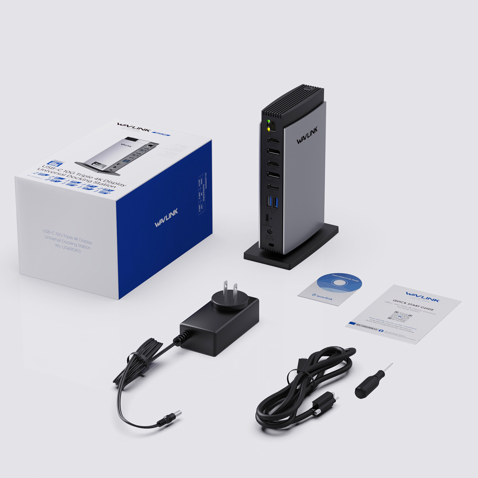 WAVLINK DisplayLink Laptop Docking Station Multi HDMI USB C Dock Multi Monitors