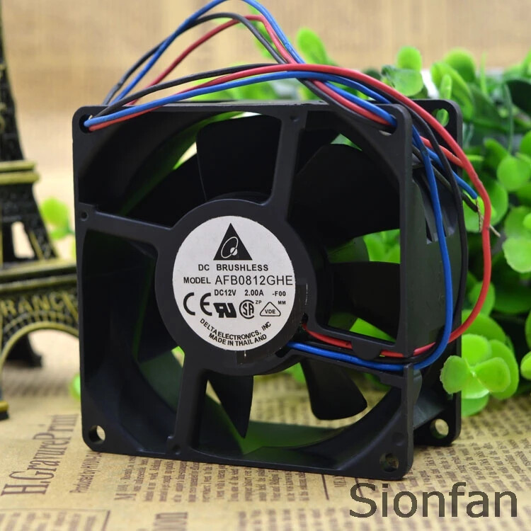 For Delta Delta AFB0812GHE-F00 DC Fan 12VDC 80X80X38MM