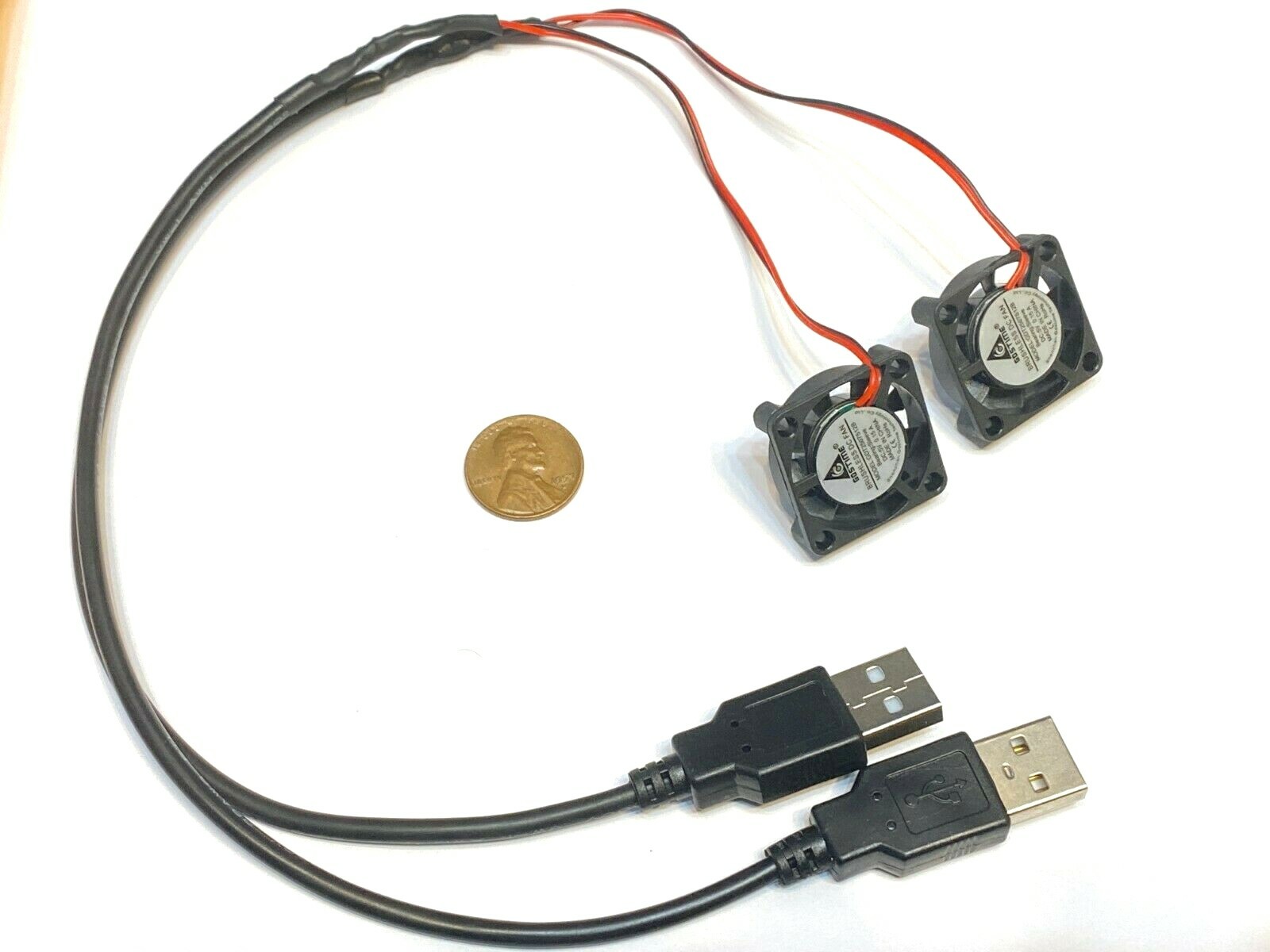 2 Pieces USB 5v Fan mini 25mm x 7mm 2pin 2507 dc mini brushless cooling WD A30