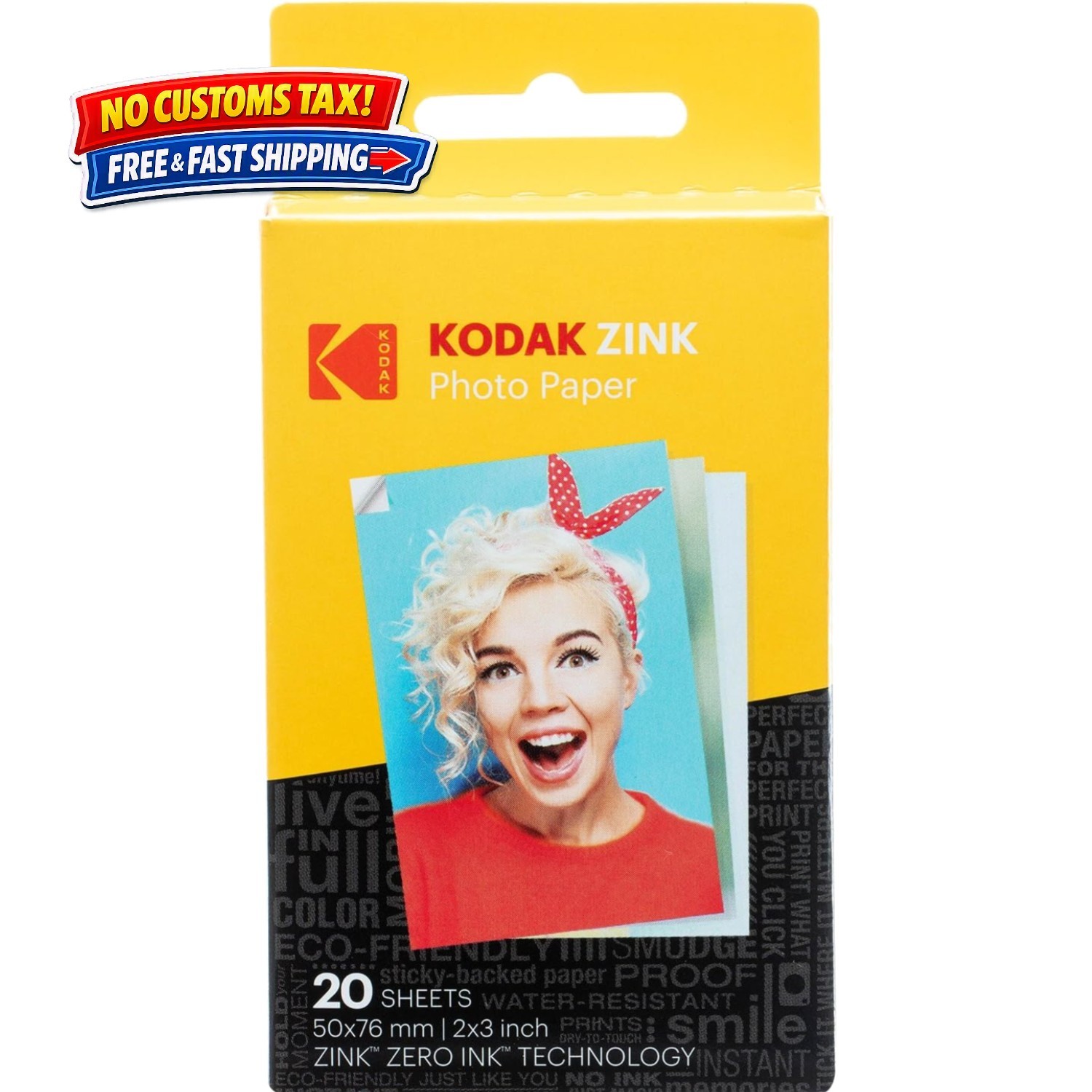 Kodak 2x3 ZINK Photo Paper - 20 Sheets for All Your Printing Needs