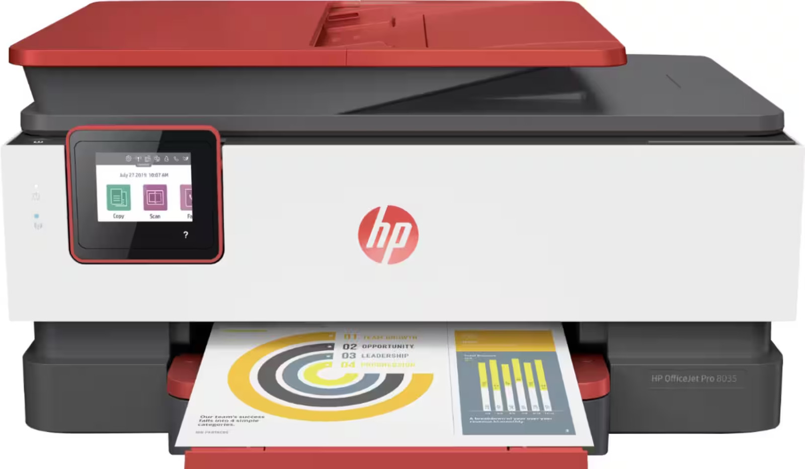 HP OfficeJet Pro 8035e All in One Printer - Coral, Used *read*