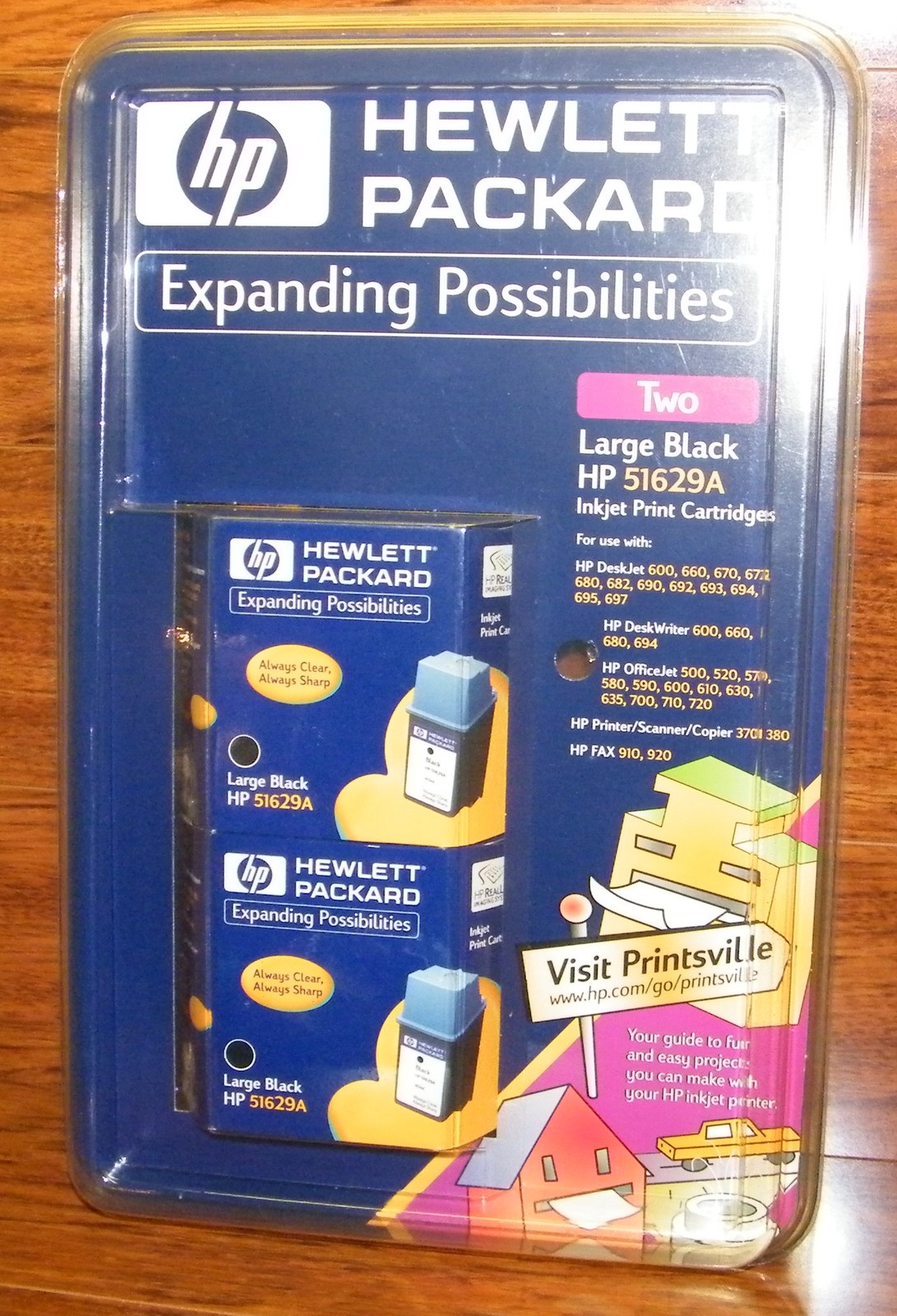 Genuine HP 29 (51629A) (720 Page) Twin Pack Large Black Ink Cartridge *EXPIRED*