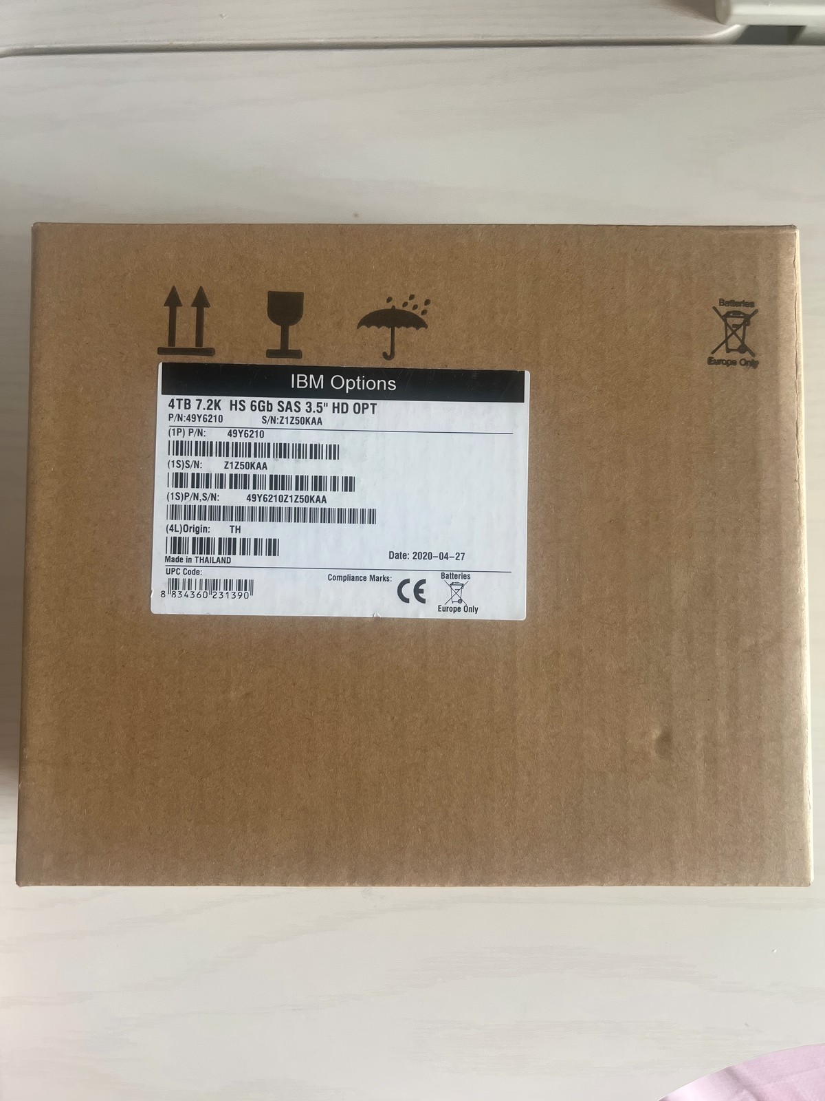 NEW Lenovo/IBM 49Y6210 49Y6211 4TB 7.2K 6Gbps NL SAS 3.5" G2HS HDD Hard Drive
