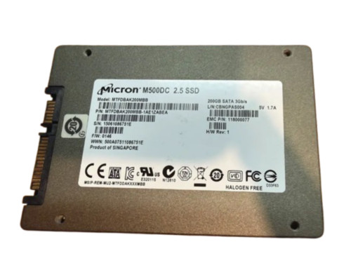 Micron EMC 200GB 2.5" SAS SSD 100565072 118000077 MTFDBAK200MBB 1AE1ZABEA