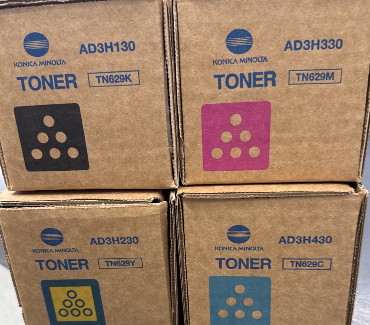 Konica Minolta TN-629 Toner Set Yellow Magenta Cyan Black