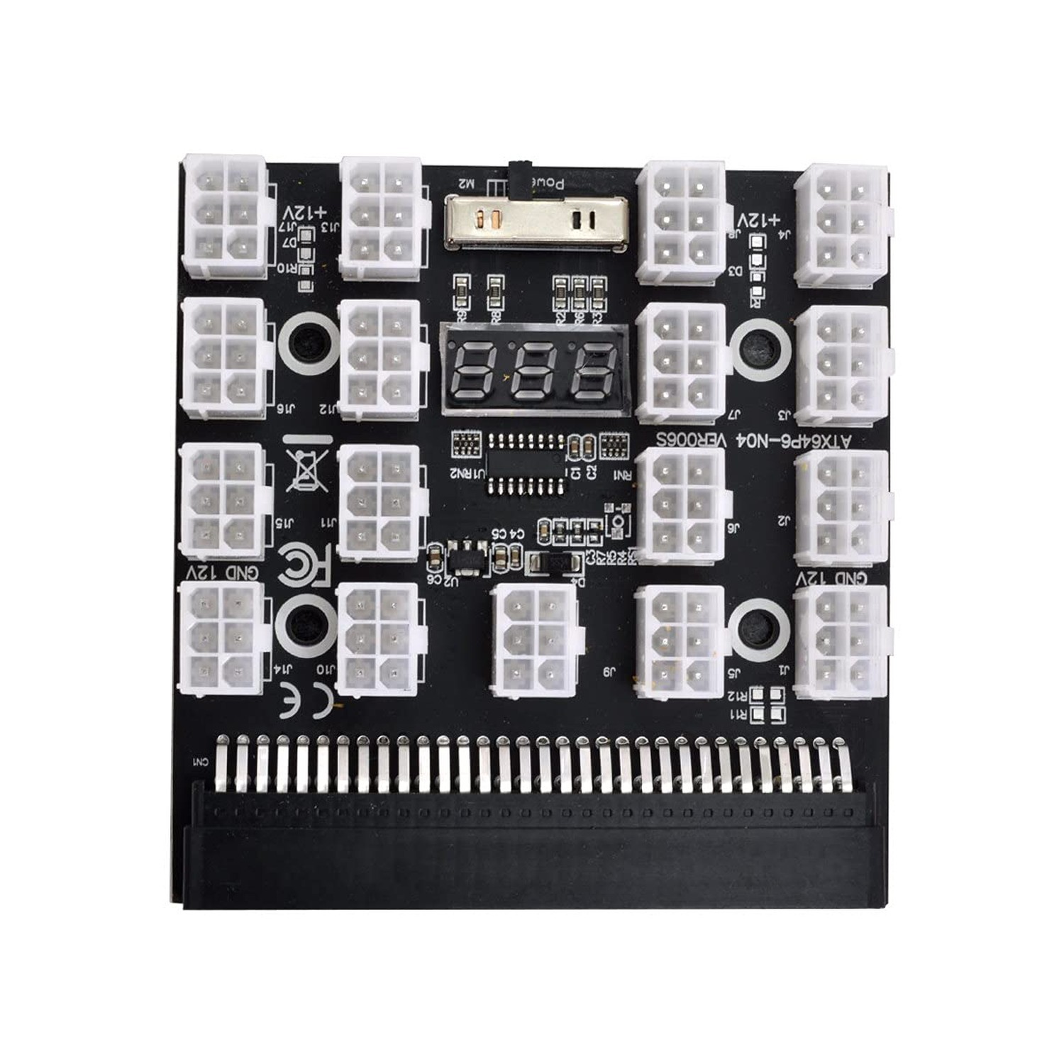 xiwai 1200W Server PSU Power Supply Breakout Board Adapter with 17 Ports ATX ...