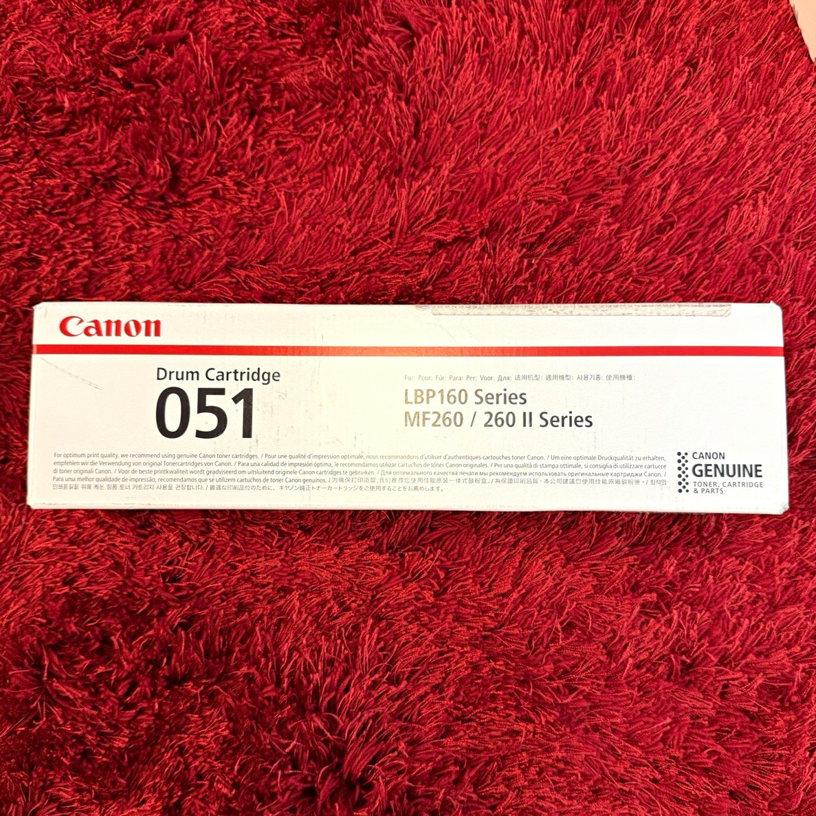 Canon 051 Drum Cartridge Black for LBP160 Series MF260 MF260 II Printers
