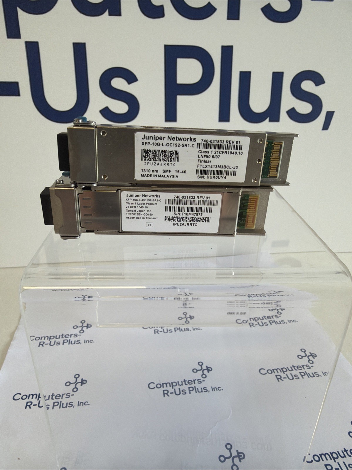 2 X Original Juniper XFP-10G-L-OC192-SR1 Transceiver Module 740-031833 Tested 2