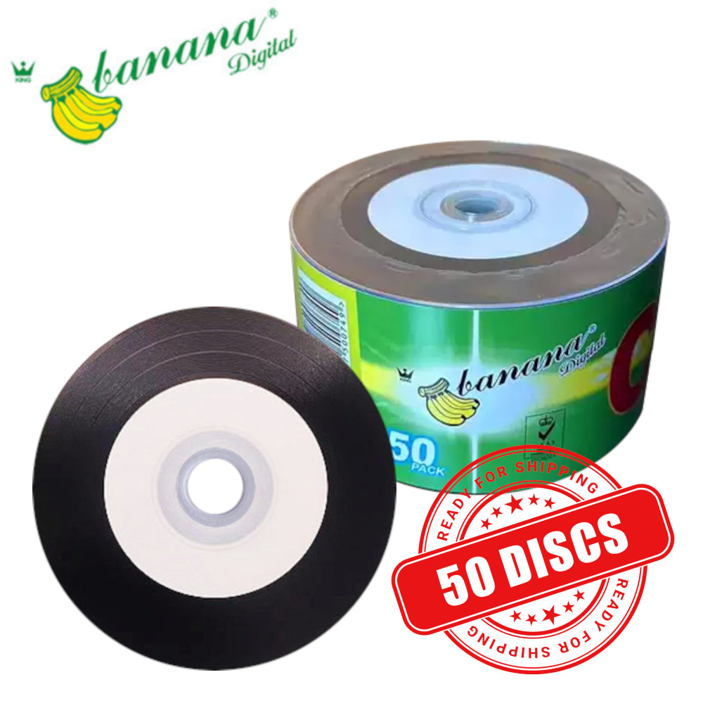 Banana Digital CD-R 48x 700 MB Digital Vinyl Blank CD 700MB Printable - 50 Discs