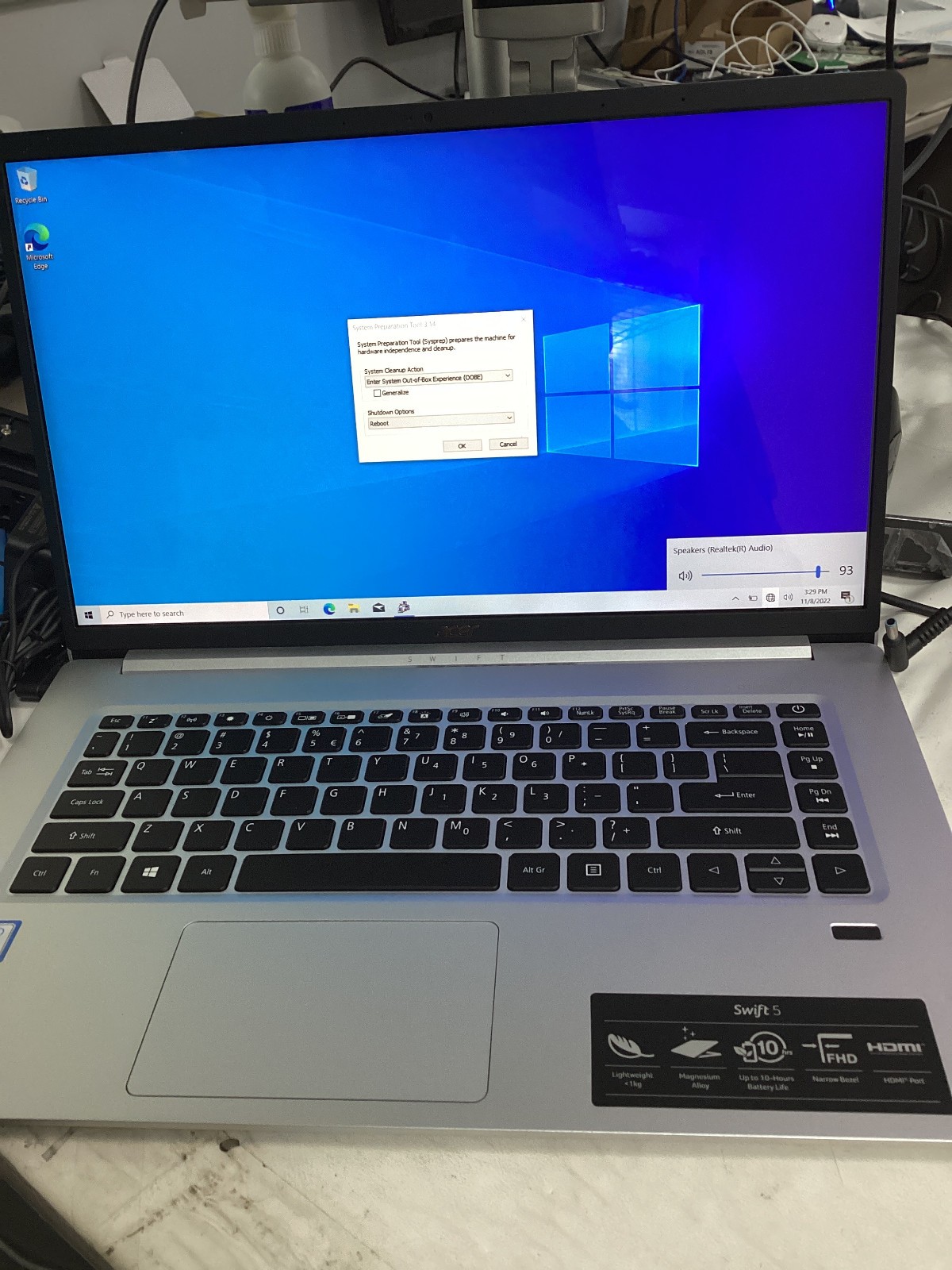 Acer Swift 5 Ultra-15.6” FHD IPS Touch Display Intel Core i5-8265U, 8GB/256GB SS