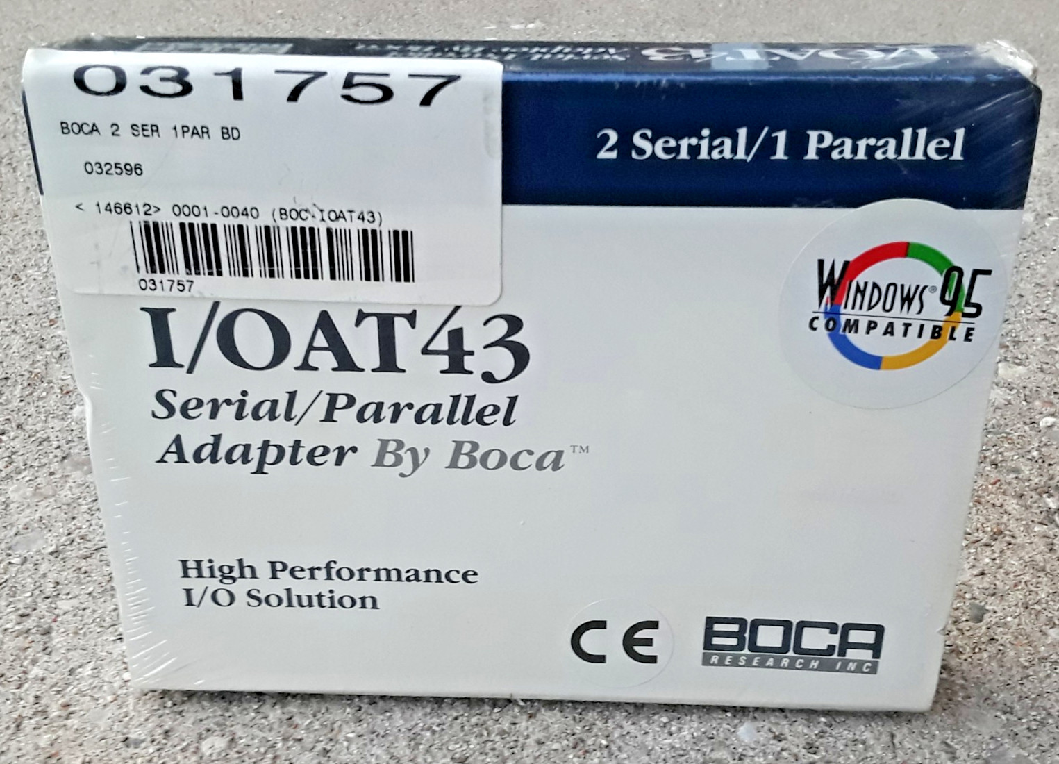 Vintage BOCA IOAT43 ISA Serial Parallel Adapter Card w/ Cable Manual NOS SEALED