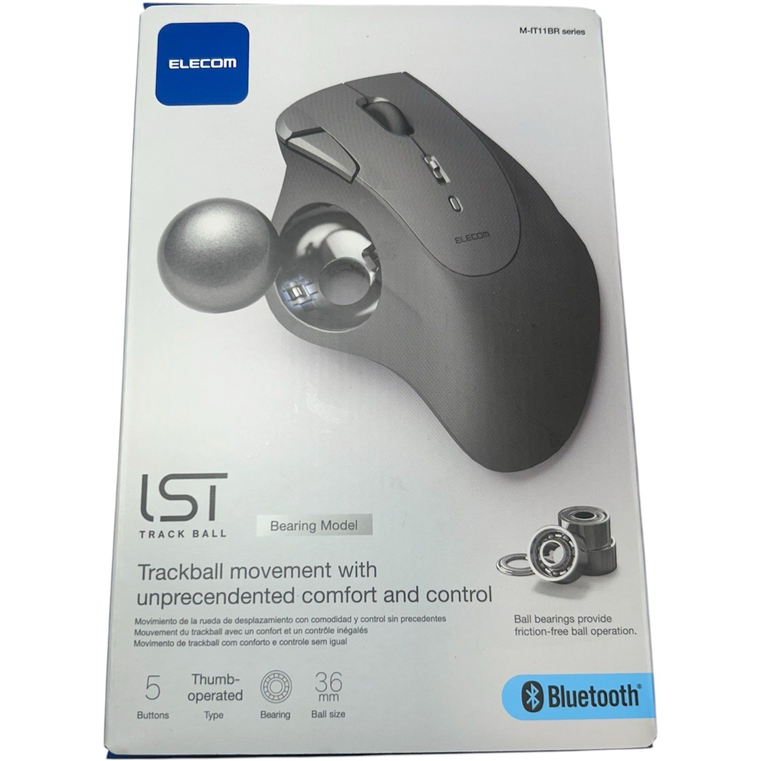 ELECOM Wireless Trackball Mouse Bluetooth IST Bearing Support Thumb Operation