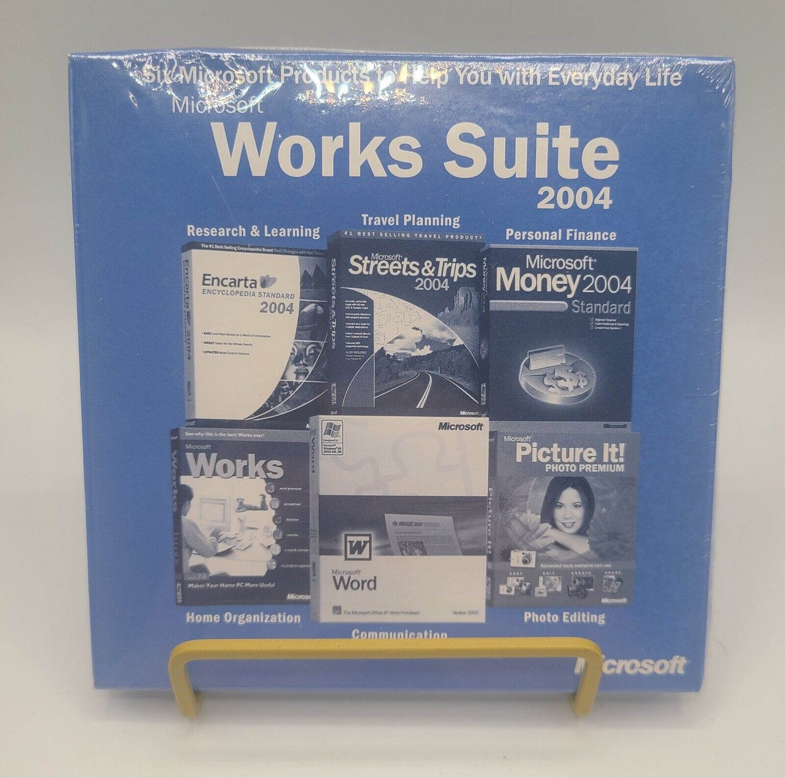 Brand New Sealed Microsoft Works Suite 2004 w Product Key Encarta Word Money...