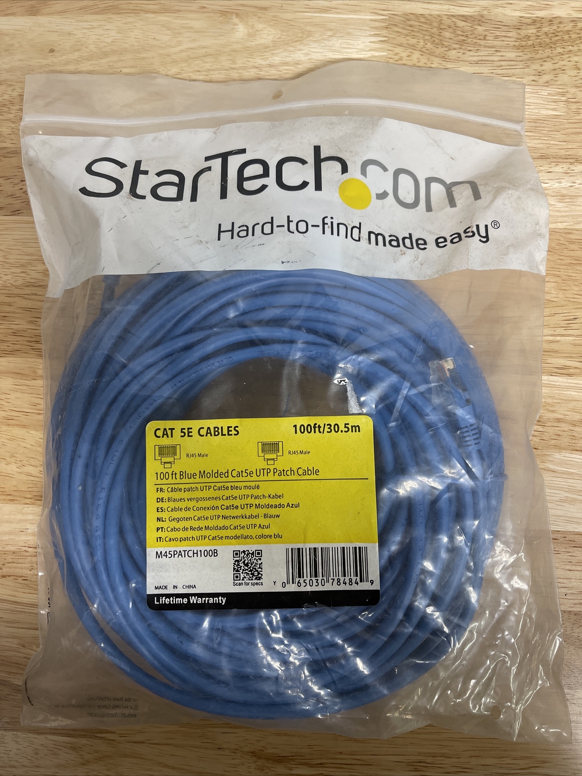 Startech.com M45patch100b 100' Blue Cat5e Patch Cable