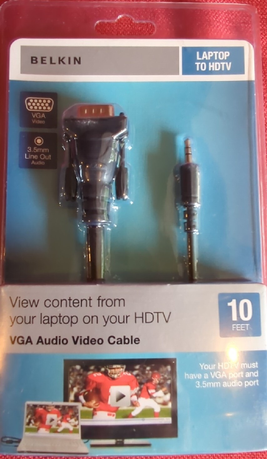 Belkin 10 ft. VGA Audio Video Cable F3S007-10