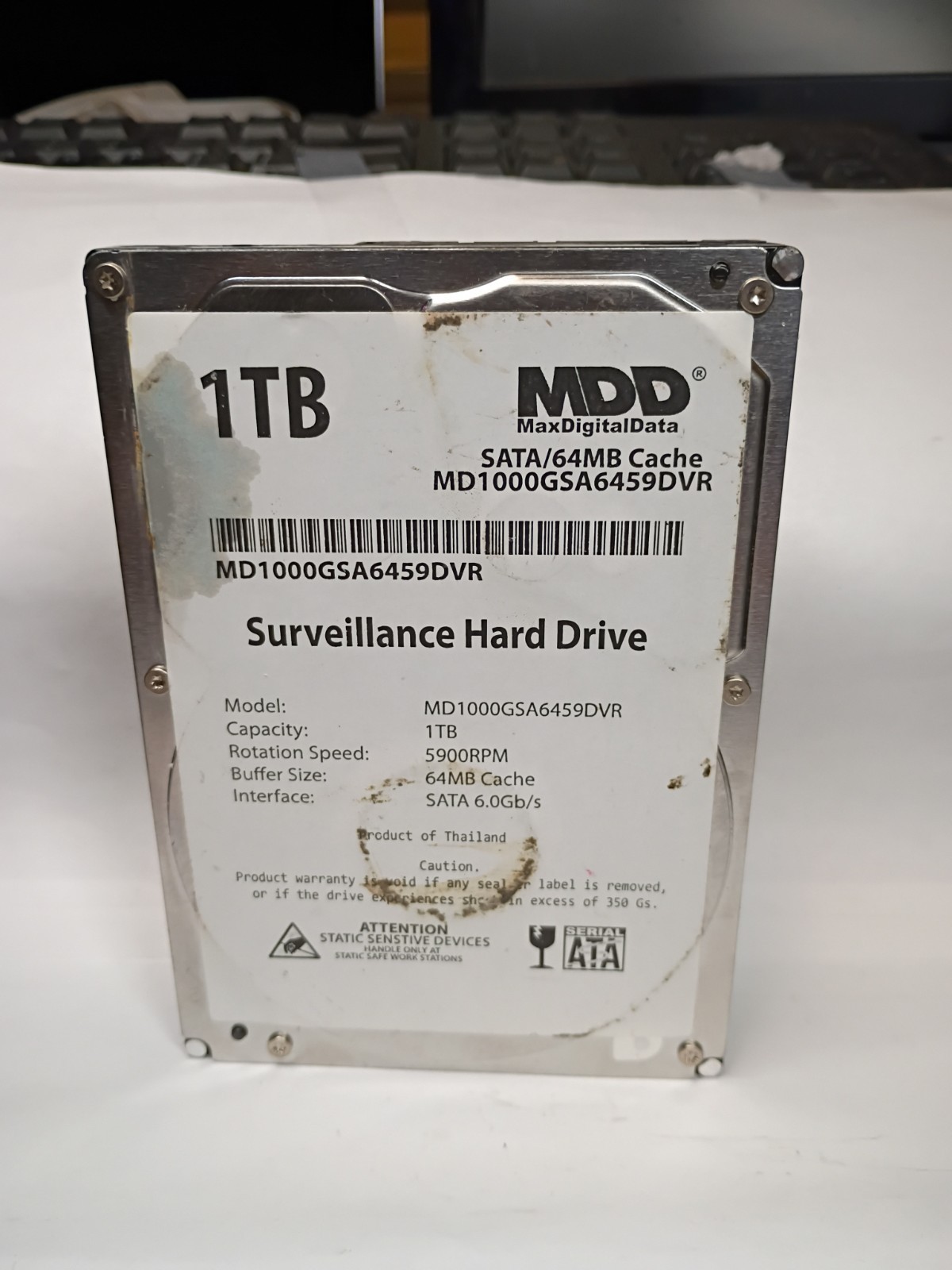MaxDigitalData 1TB 64MB Cache 5900PM SATA 6.0Gb/s 3.5" Internal Surveillance...