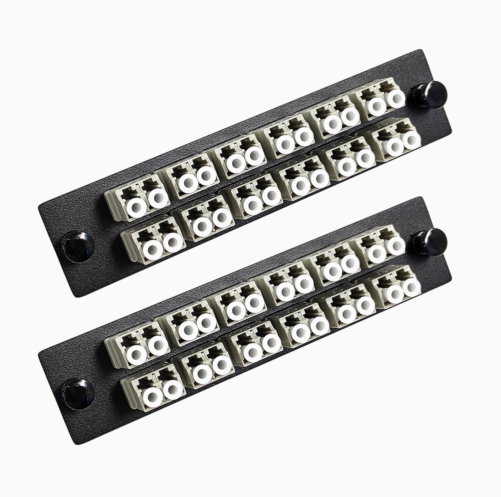 2 PCS 12 Duplex LC/MM Fiber Patch Panel Multimode Gray LC Adapters 24 Ports