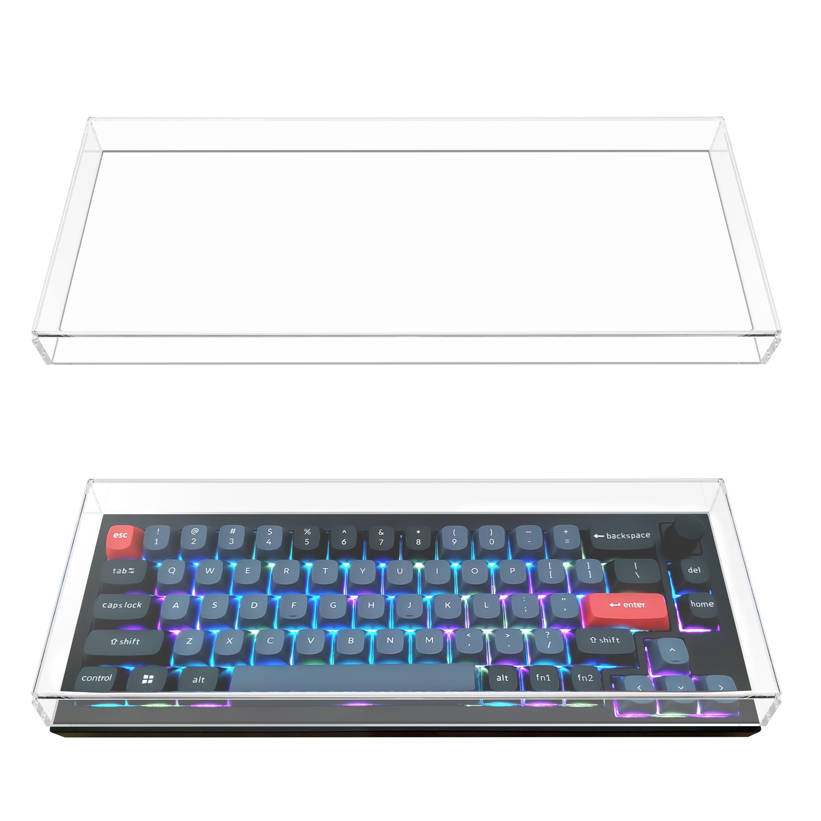 Geekria Keyboard Cover for 68 key 65% keyboards knob Compatible with Keychron Q2