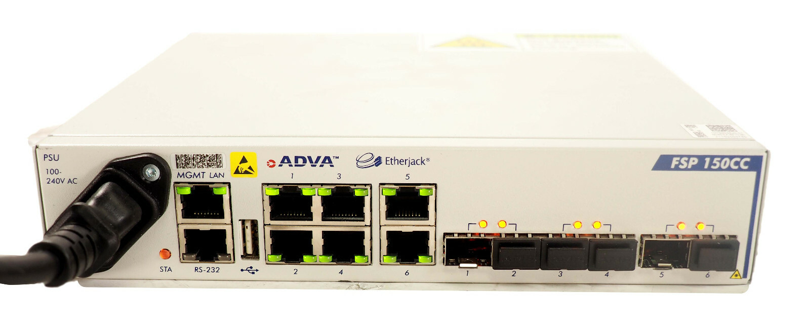 ADVA OPTICAL FSP150CC-GE114 ETHERJACK 100-240V AC 1078904620-01 4035138001
