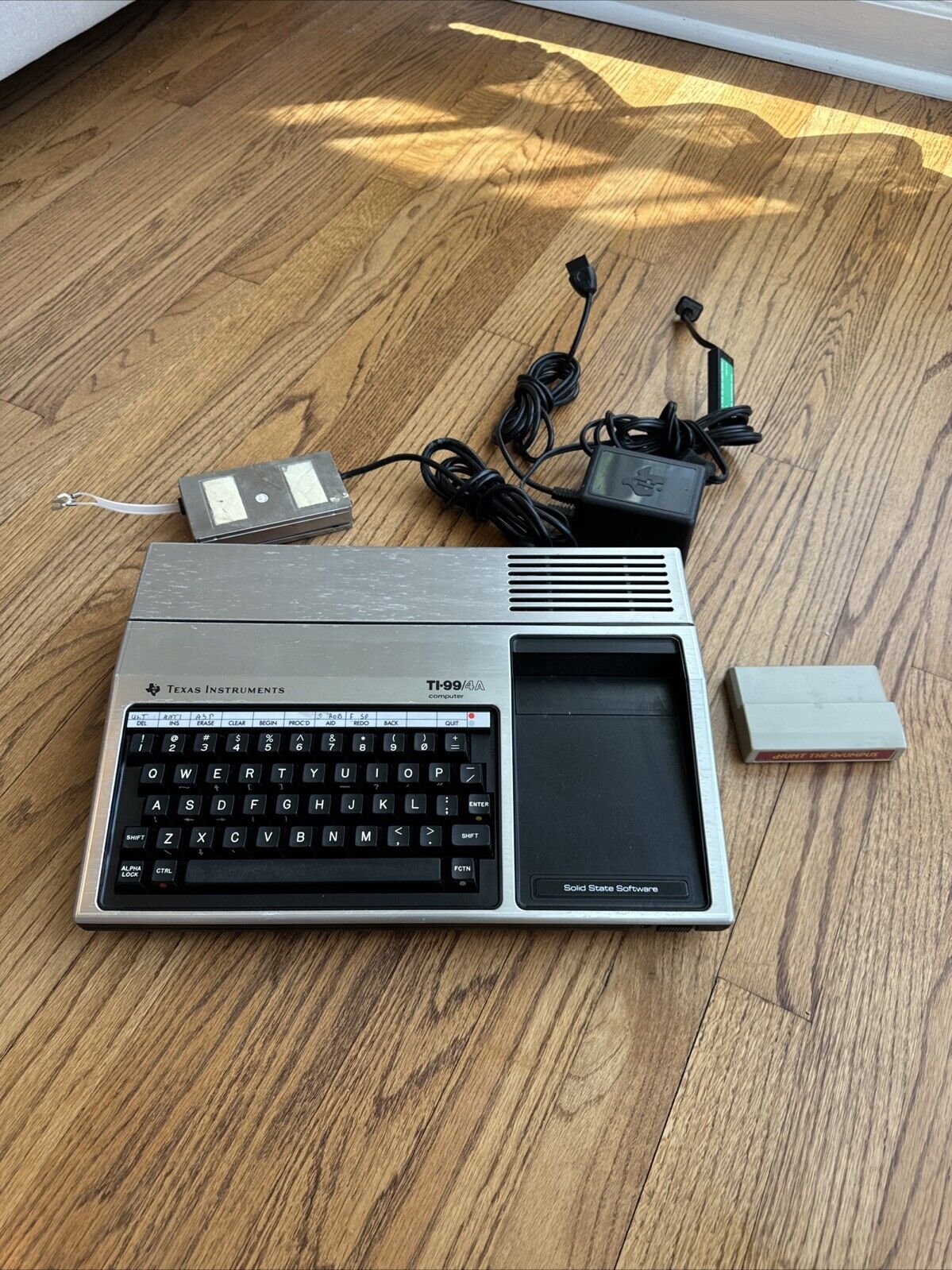 Vintage Texas Instruments TI-99/4A Computer - AC Adapter, Video Modulator & Game