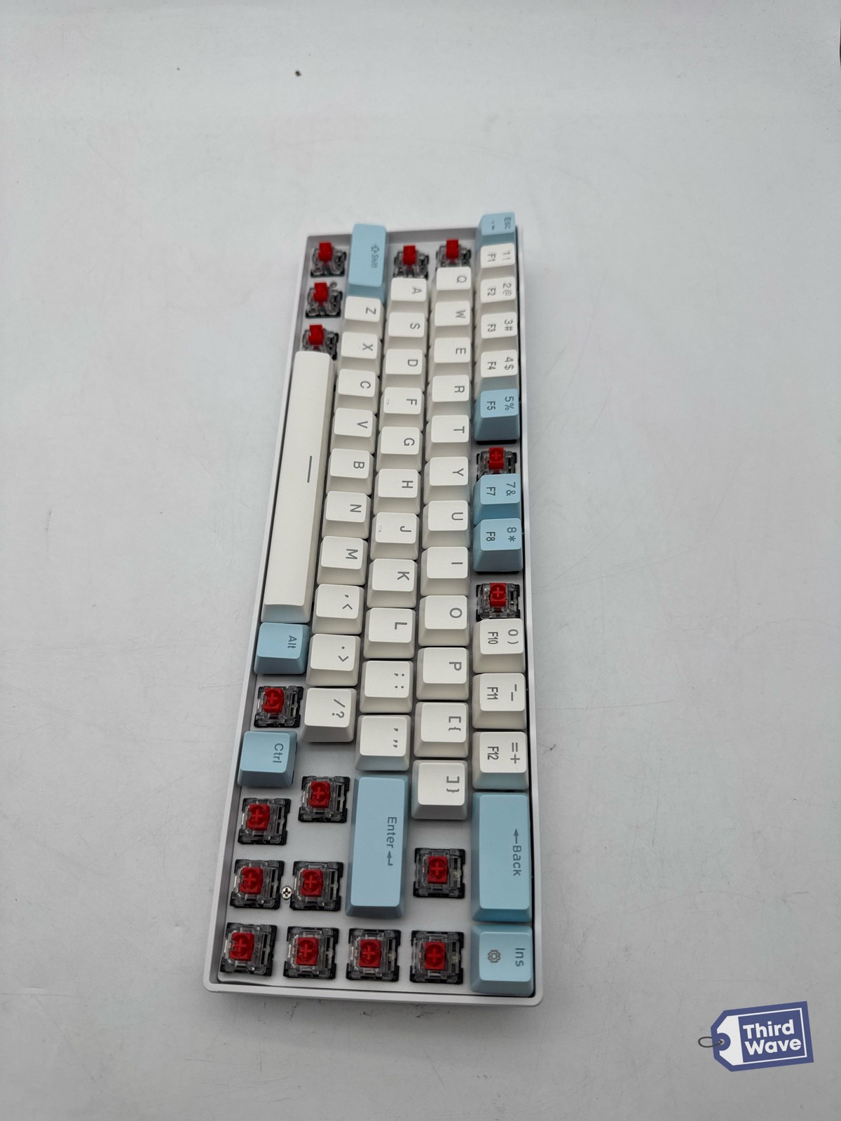 MageGee Portable 60% Mechanical Gaming Keyboard Red Switches Sky Blue