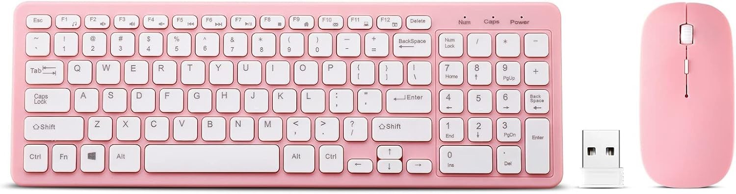 Combo De Teclado Y Mouse Inalambricos Compact Slim Para Computadora portátil PC3