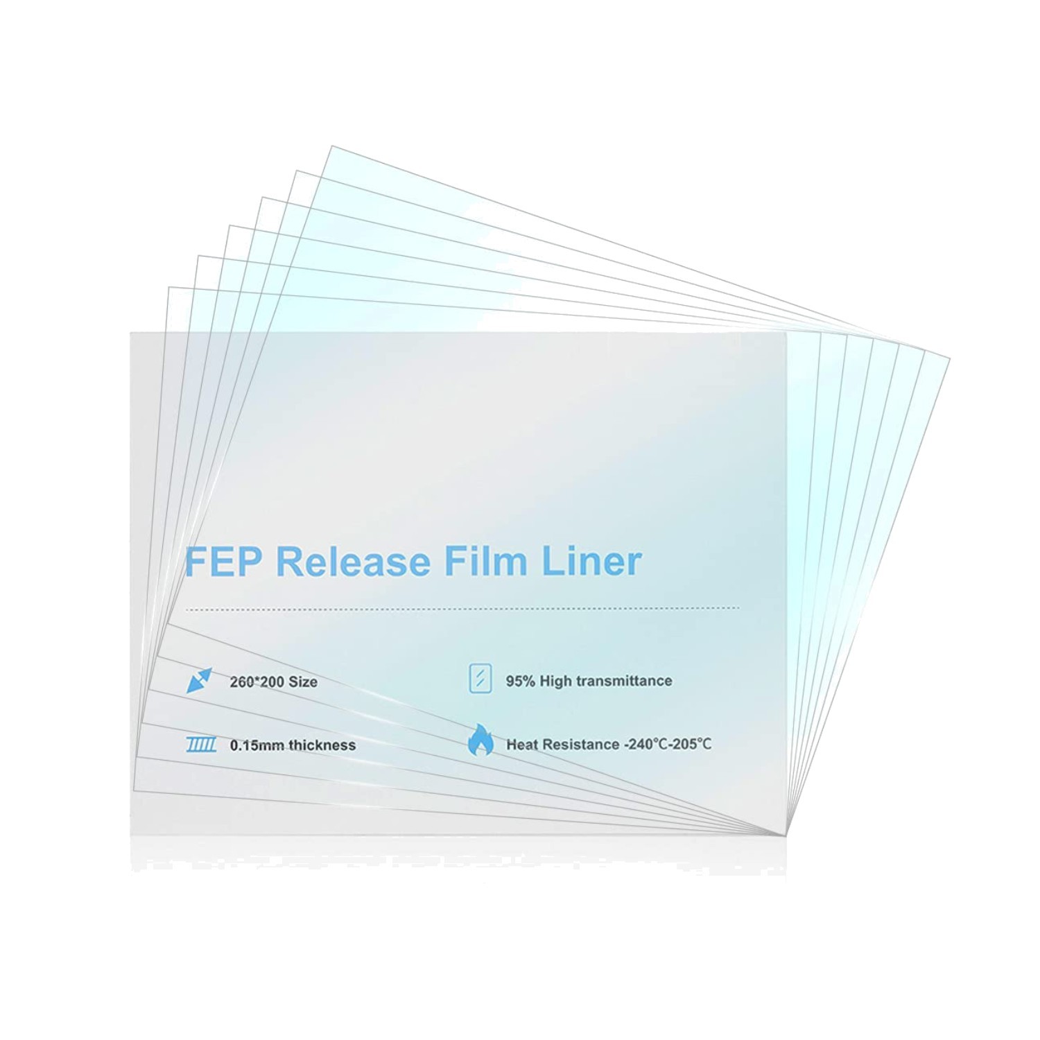 Durable FEP Release Film Pack - 6PCS 260x200mm for High-Quality Printing