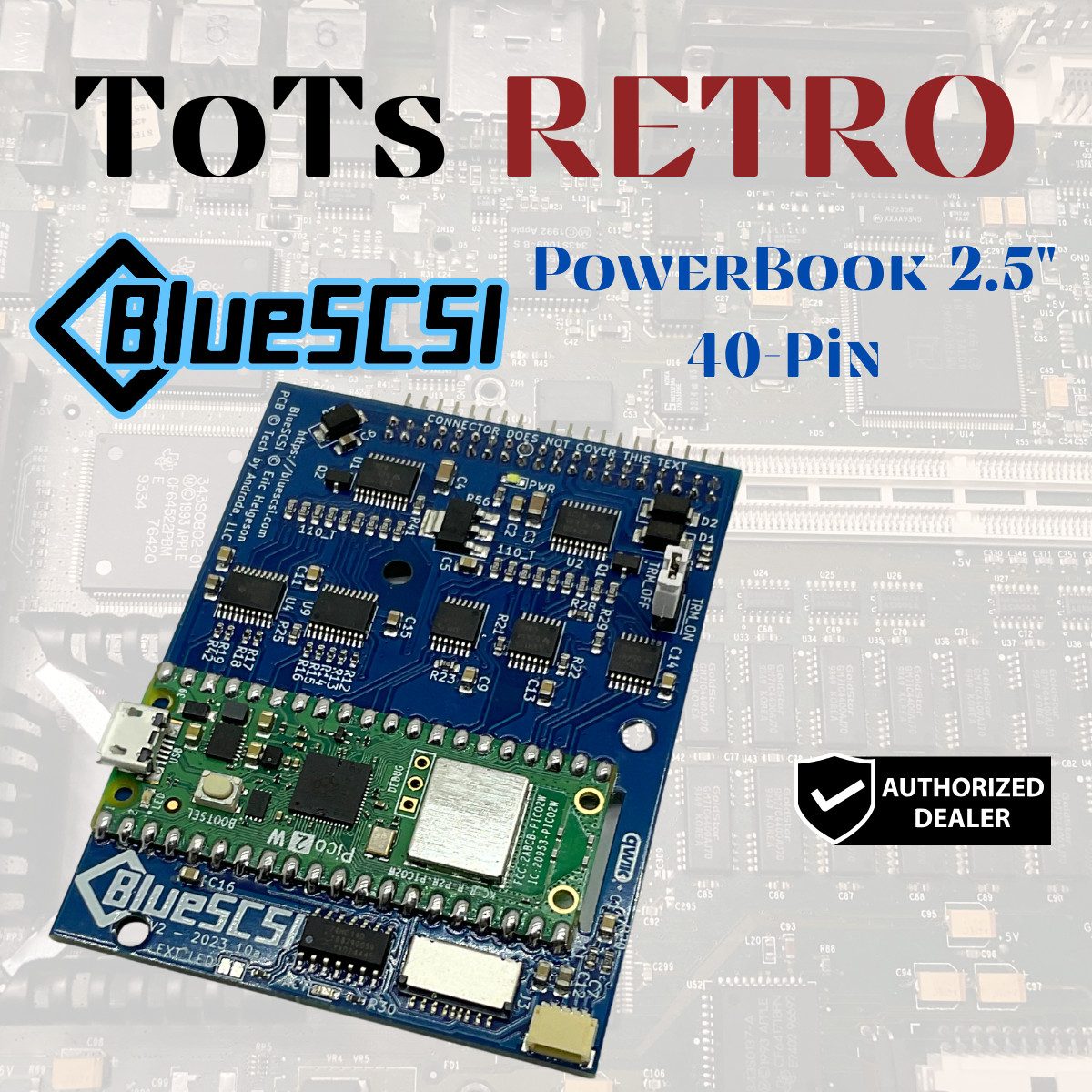 BlueSCSI v2 2.5" Powerbook SCSI Drive ,Wi-Fi, Ultra SCSI, CD-Rom