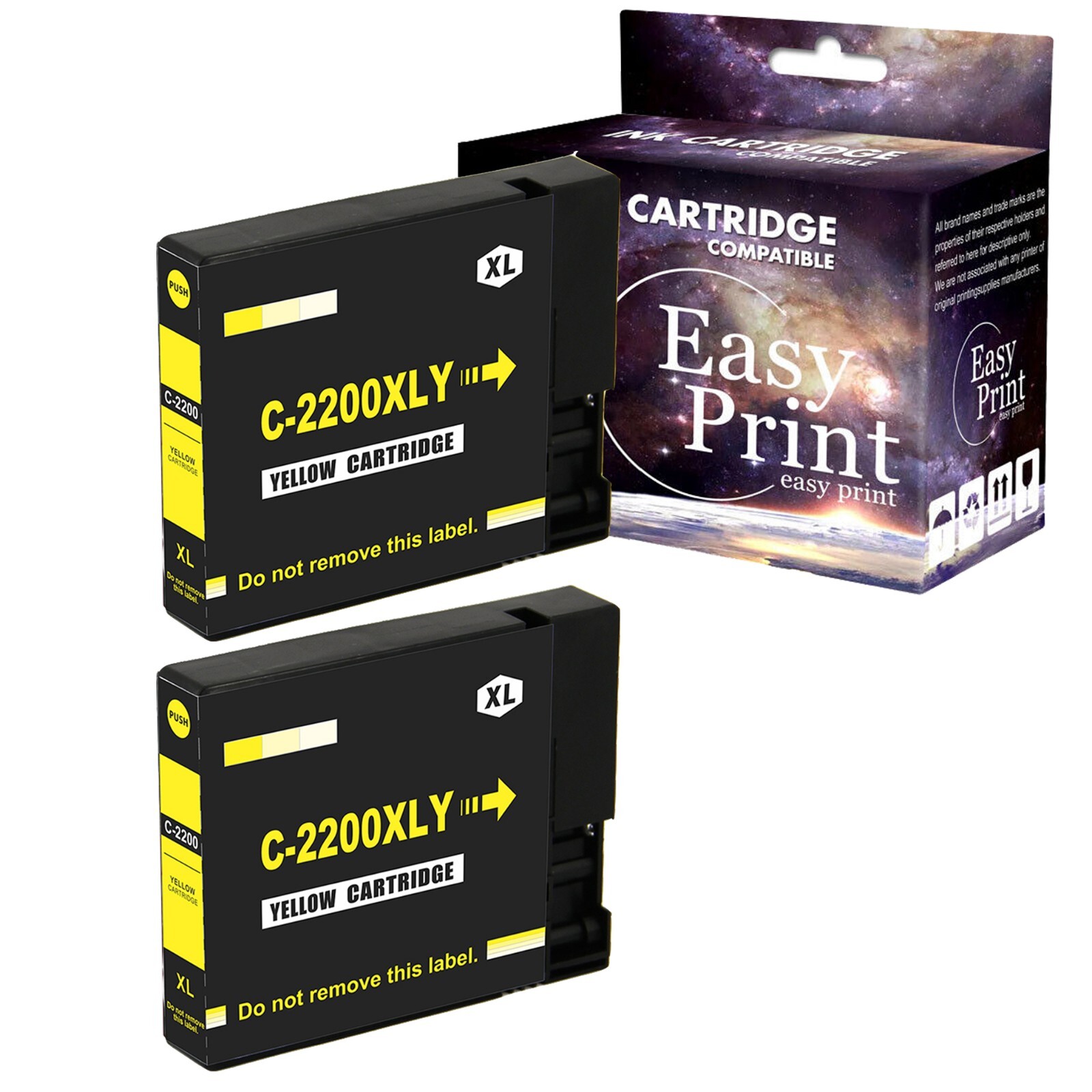 2PK PGI-2200 XL Yellow Ink PGI2200 for Canon Maxify MB5420 iB4020 iB4120 Printer