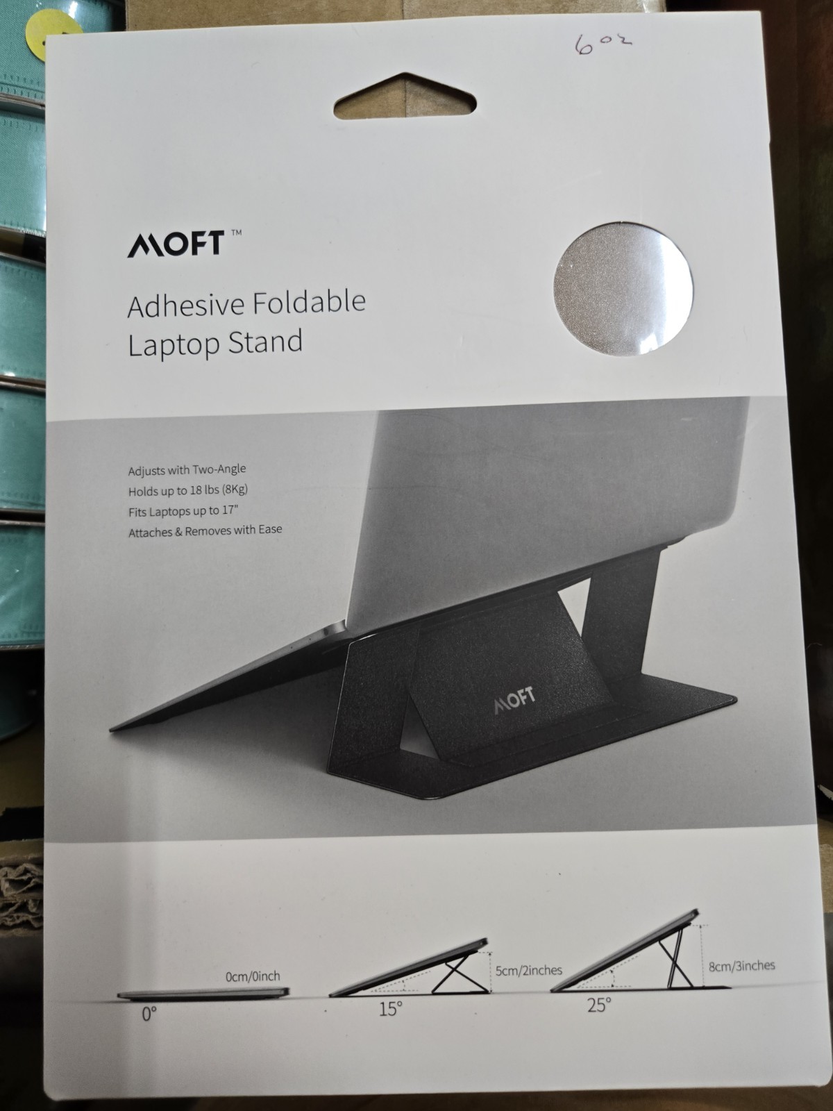 MOFT ADHESIVE FOLDABLE LAPTOP STAND FITS LAPTOPS 17" AND 18 LBS LIGHT BROW COLOR