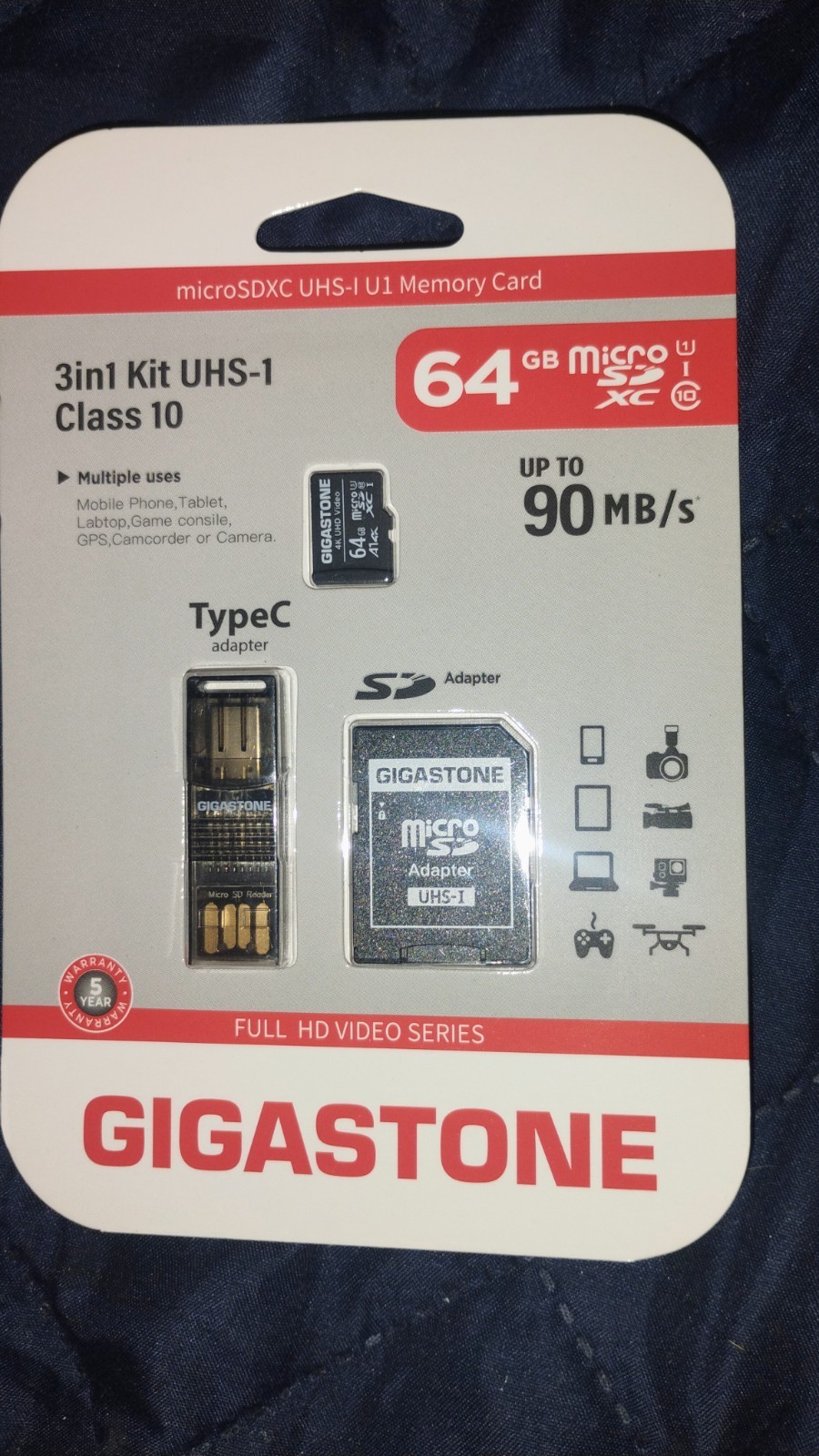 Gigastone 3 In 1 Kit UHS-1 Class 10