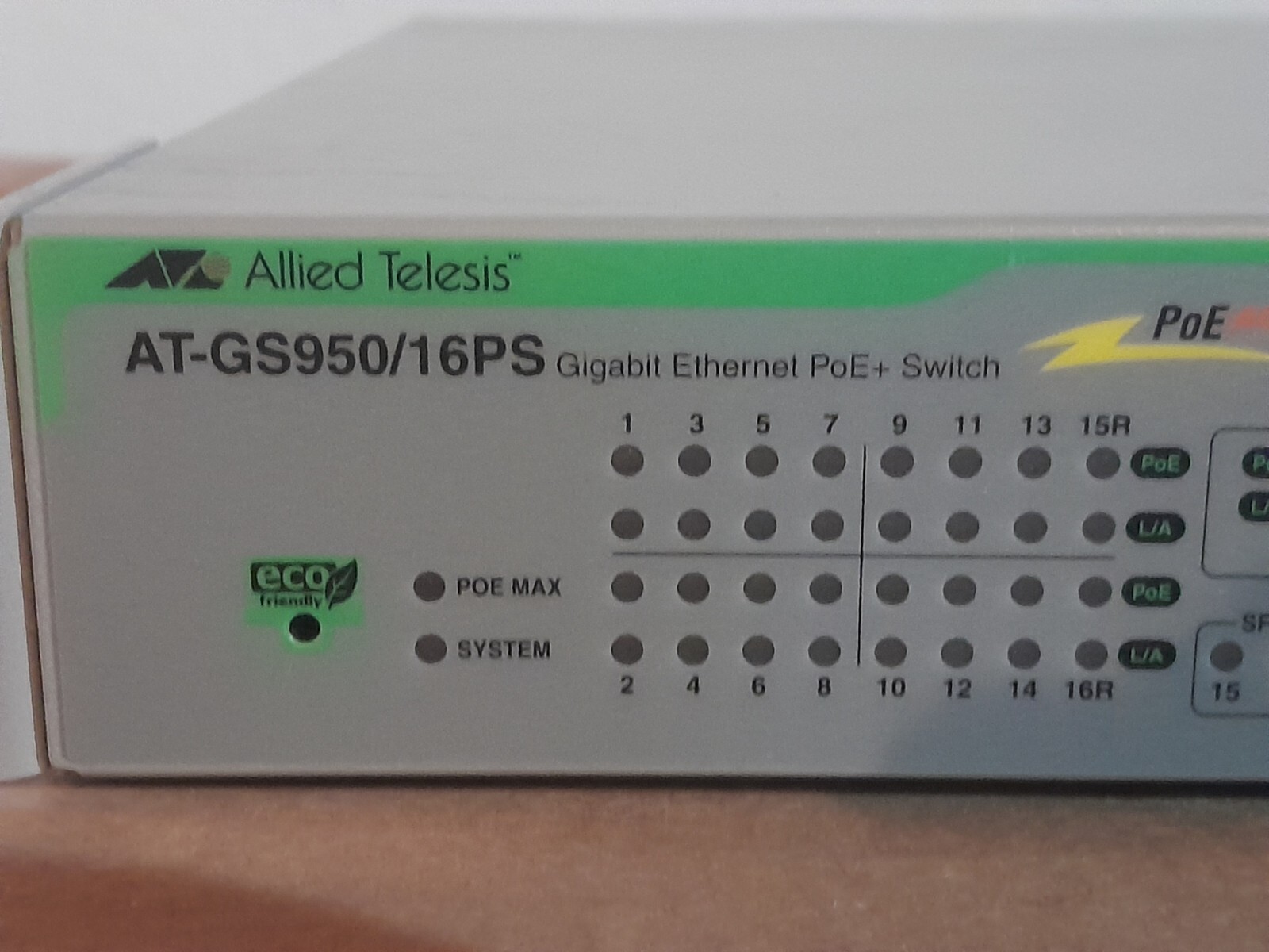 Used Allied Telesis - AT-GS950/16PS-10 - Allied Telesis 16 Port Gigabit  